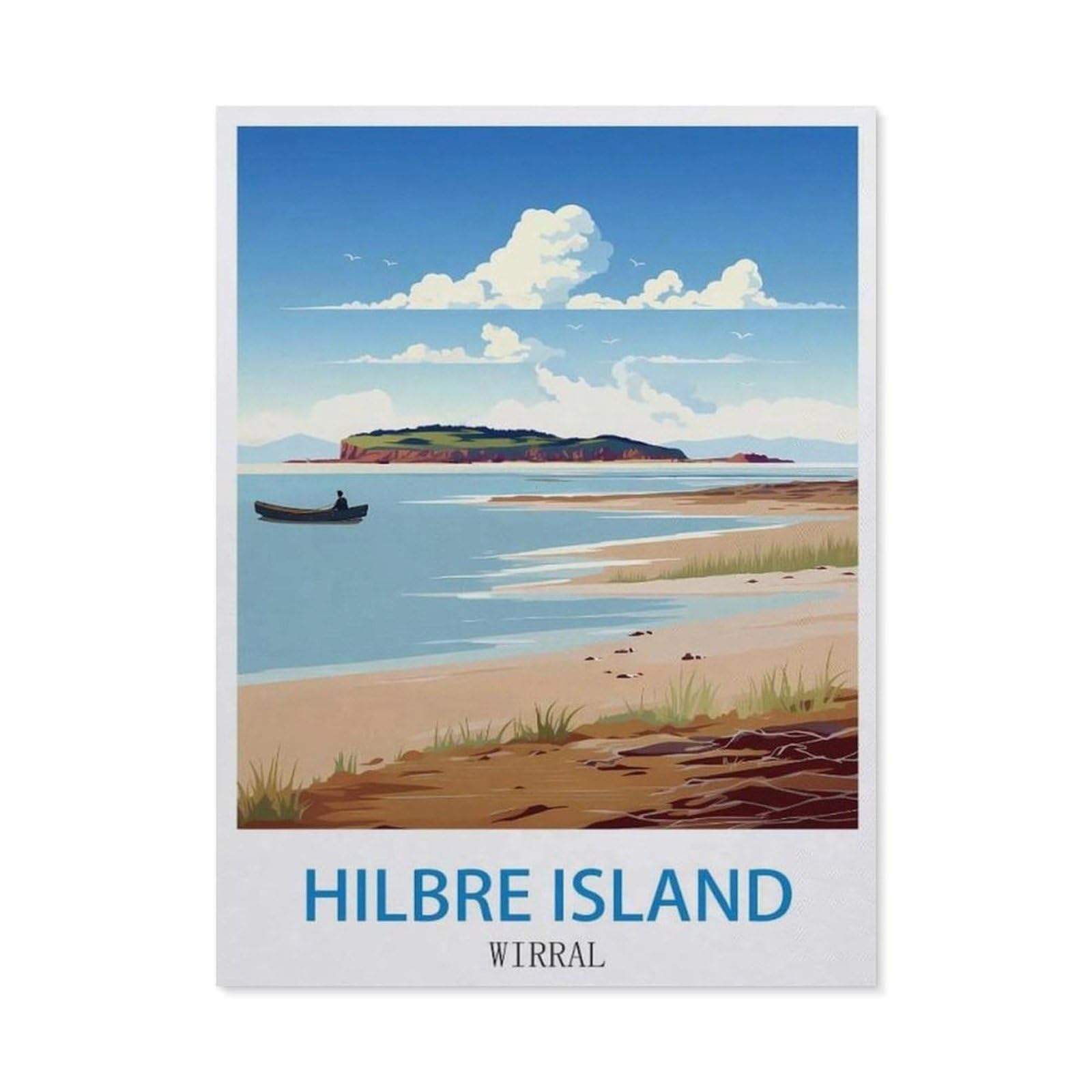 BEAYODKP 5D Diamond Painting Kits，Hilbre Island Wirral（40 x 50 cm）