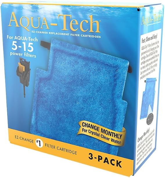 Aqua-Tech EZ-Change #1 Filter Cartridge For Aquarium Filter, 3 Count
