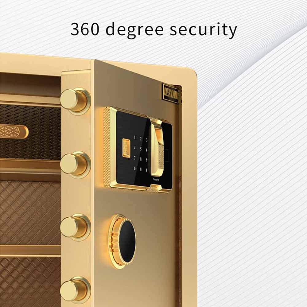 CLSDRZC Seguridad, Seguridad [Combinación Digital] Capacidad Muy Grande para almacenar Objetos de Valor para Documentos de identificación, Documentos A4, computadoras portátiles, marrón