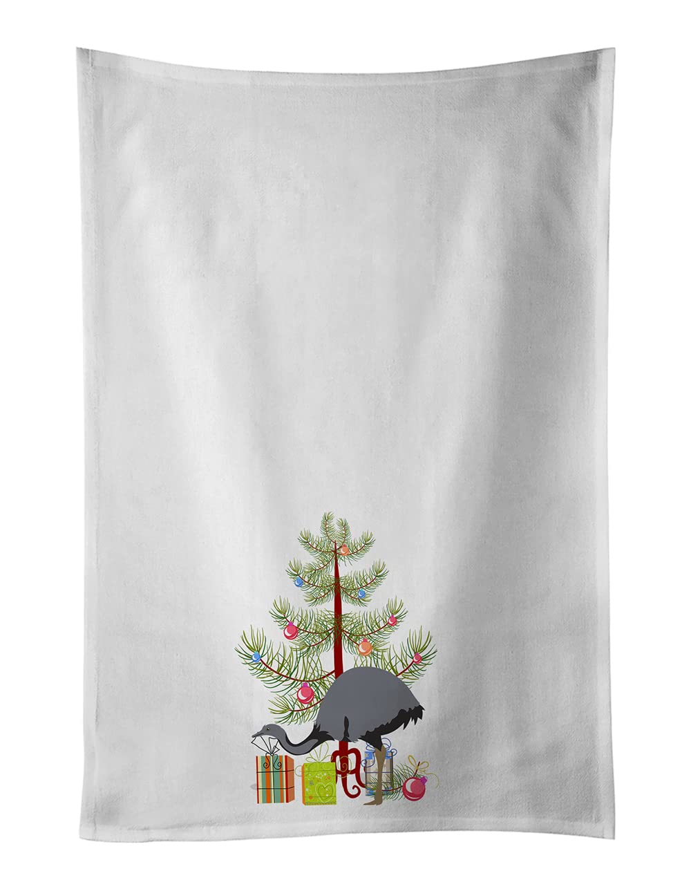 Caroline's Treasures Rhea Christmas - Set di 2 strofinacci da cucina, colore: Bianco
