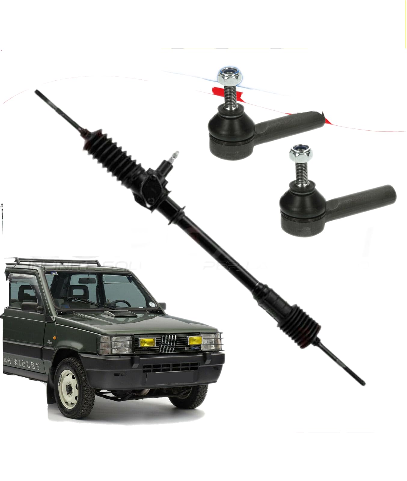 Generico Scatola STERZO Guida Compatibile con Fiat Panda 86-03 4x4 E 4x2 con TESTINE
