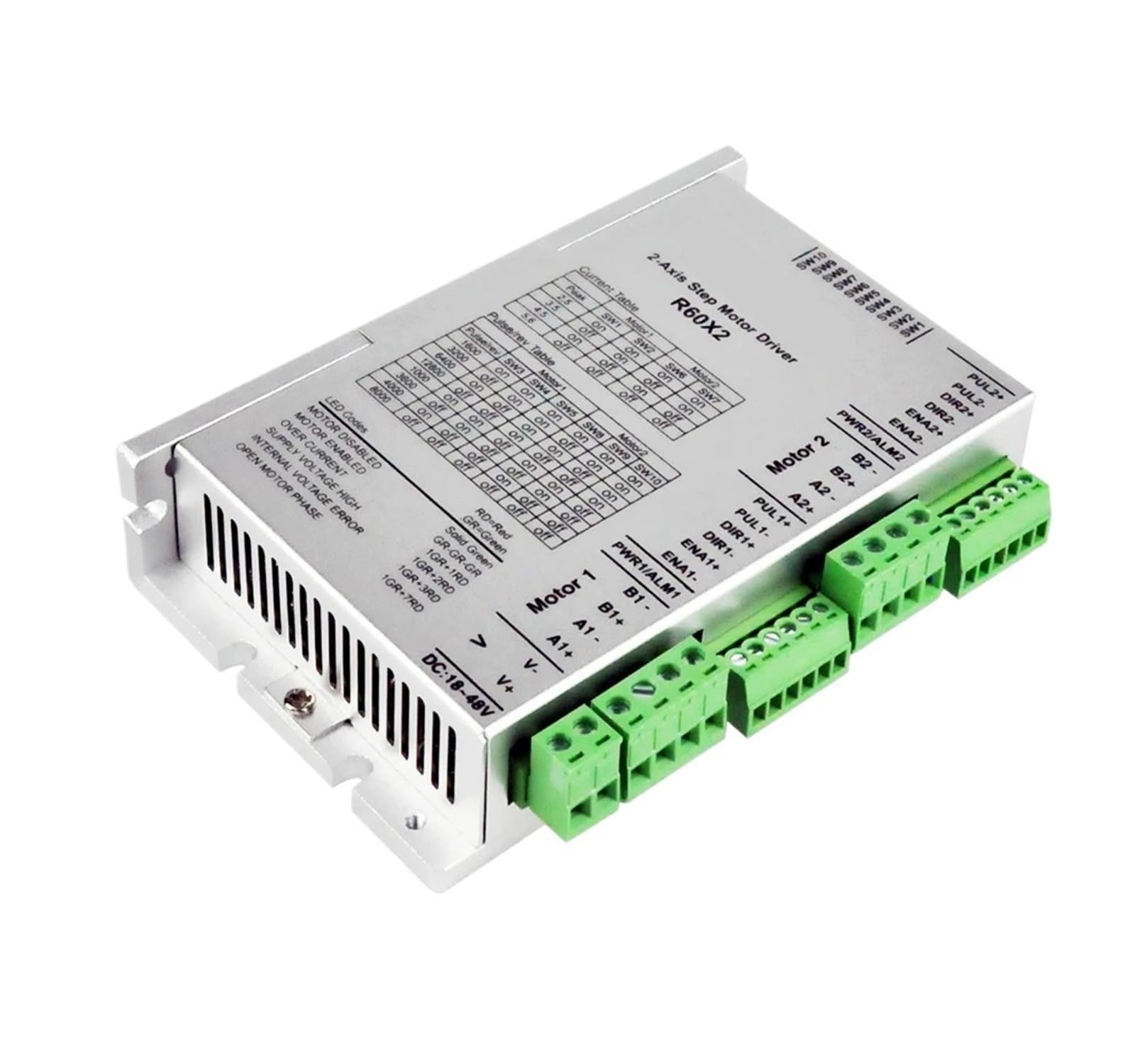 Schrittmotortreiber Nema 23 24 Schrittmotortreiber R60X2 5,6A 24~48VDC