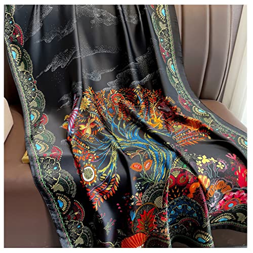Image of Aufeel Fashion Scarves 100% Silk Felling Scarf Long Lightweight Sunscreen Shawls Wrap for Women Hair Scarves