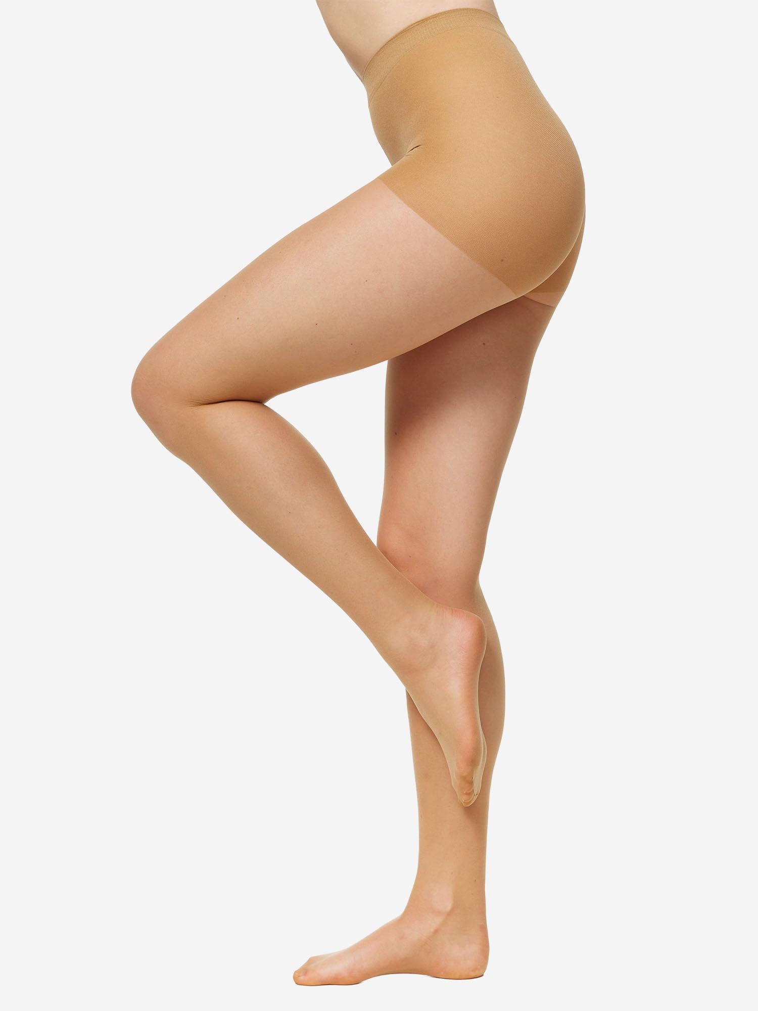 NUR DIE Lot de 5 collants Goodbye pour femme - Maille de course 20 deniers - Collants transparents avec protection en maille - Durable, élastique et agréable pour toute la journée