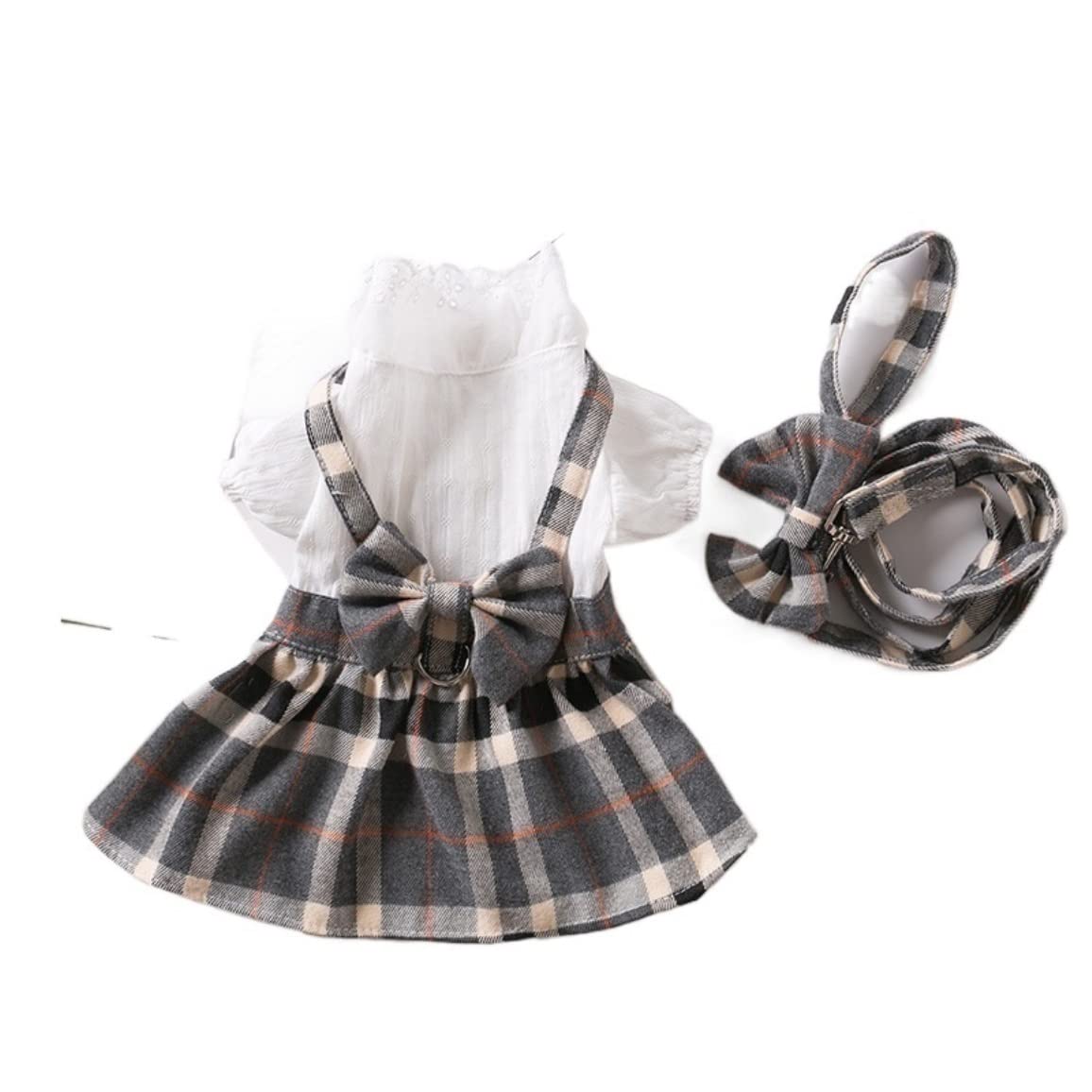 Longe Chien Accessoires De Vêtements pour Chiens Collier De Chien pour Petit Animal Plaid pour Chiens Harnais pour Chien De Taille Moyenne Ceinture Chien(62cm)