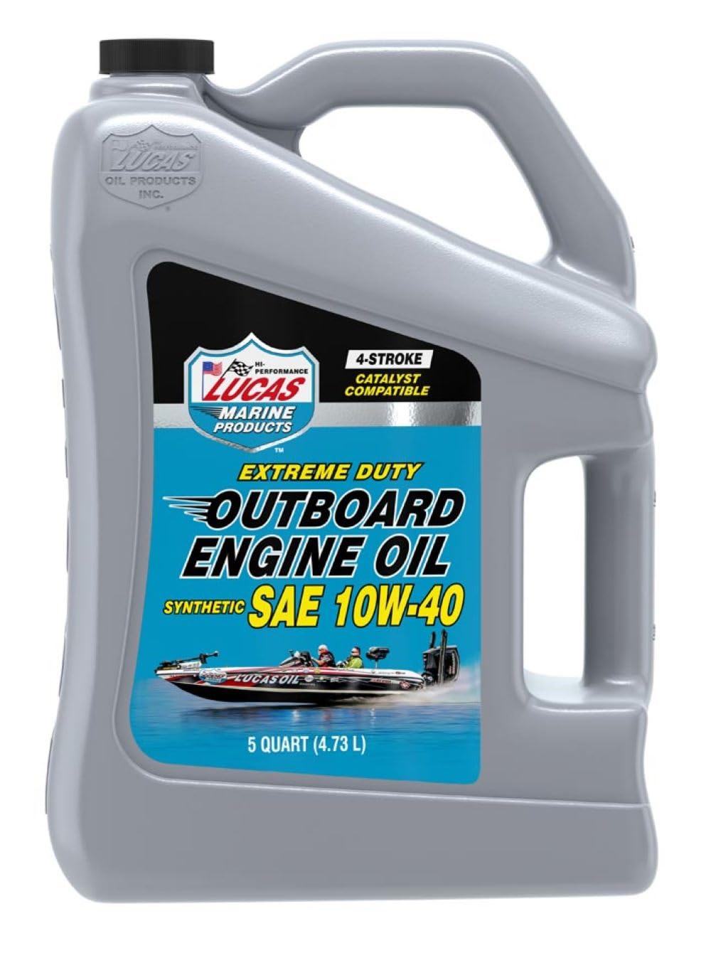 Lucas Oil 10813 Synthetic SAE 10W-40 Extreme Duty Outboard Engine Oil - 5 Quarts
