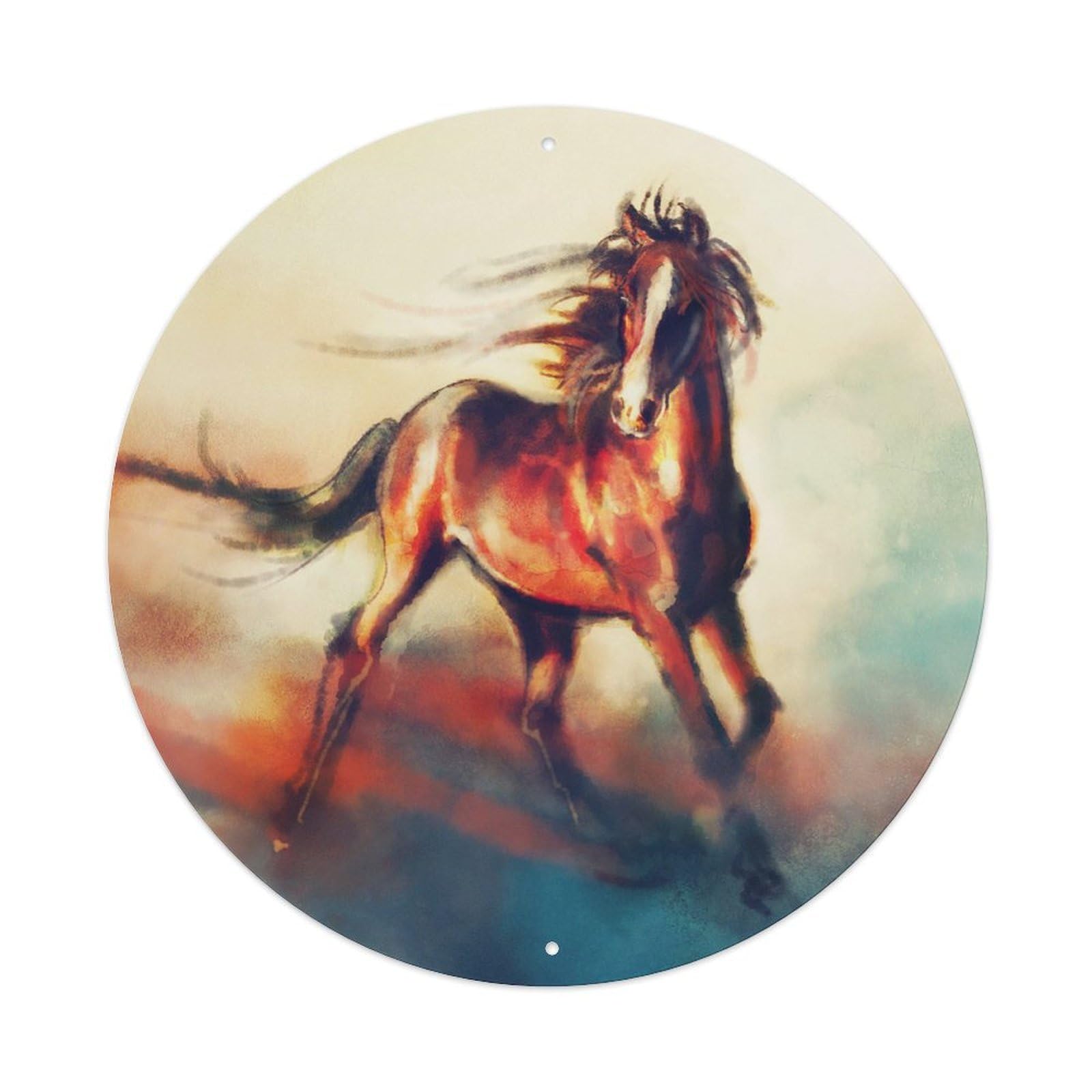 Animal Art Galloping Horse Metal Tin Sign