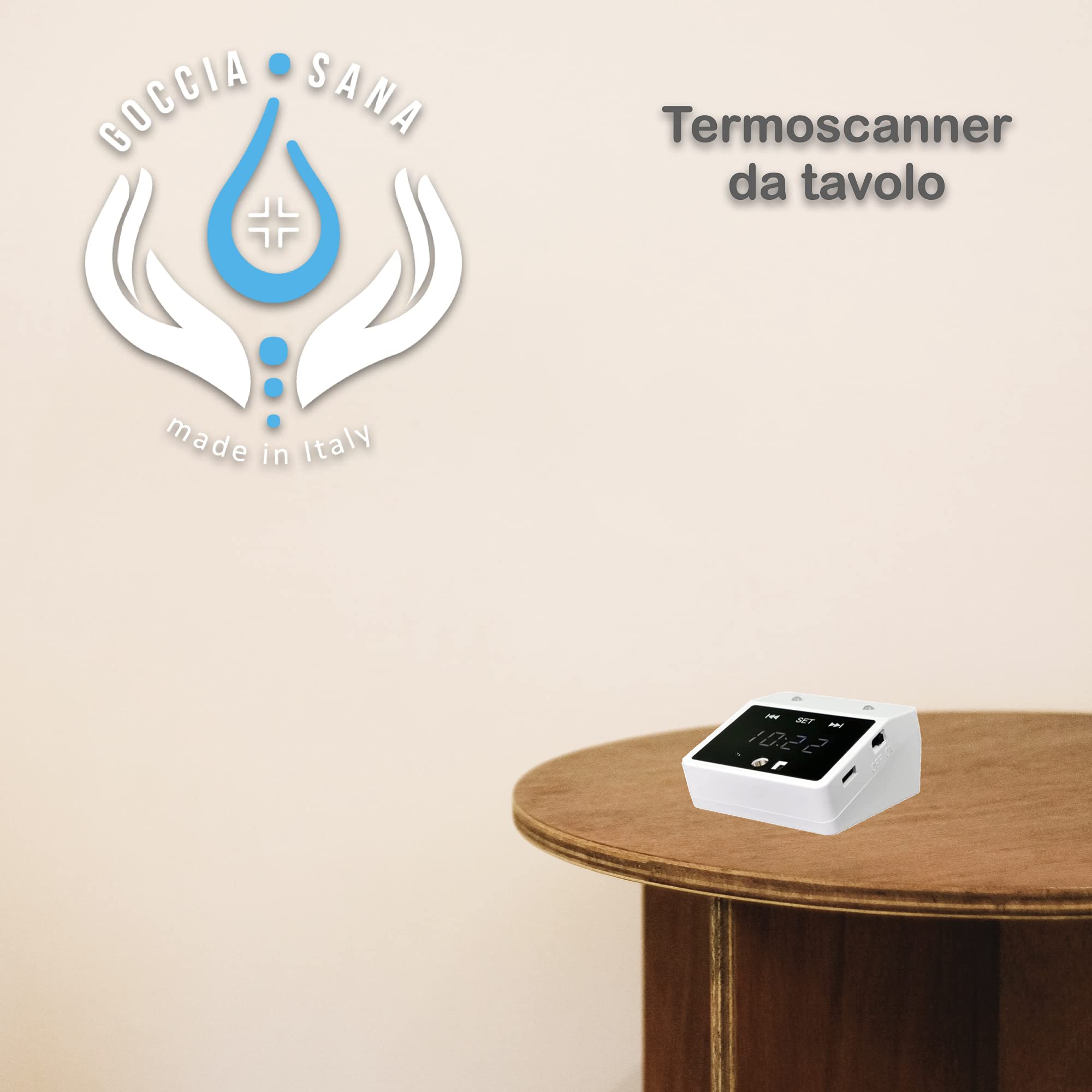 Termometro infrarrojos de mesa Gocciasana | Termometro digital de muñeca | Termómetro digital profesional alta precisión