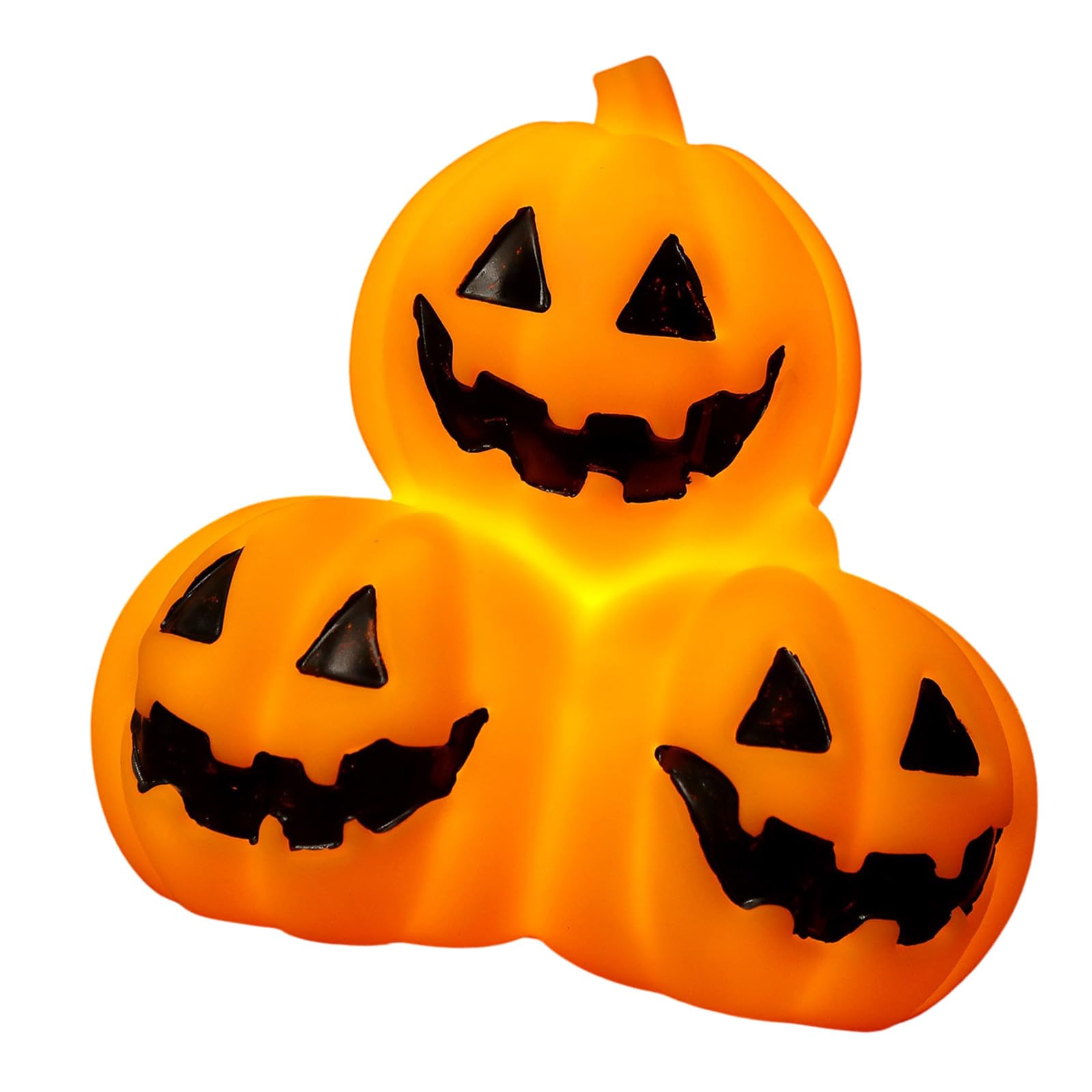 Elnwnnkc Of 6 Halloween Pumpkin Lights Soft Glowing Rubber Decoration for Indoor Outdoor Party Supplies Halloween Party Supplies