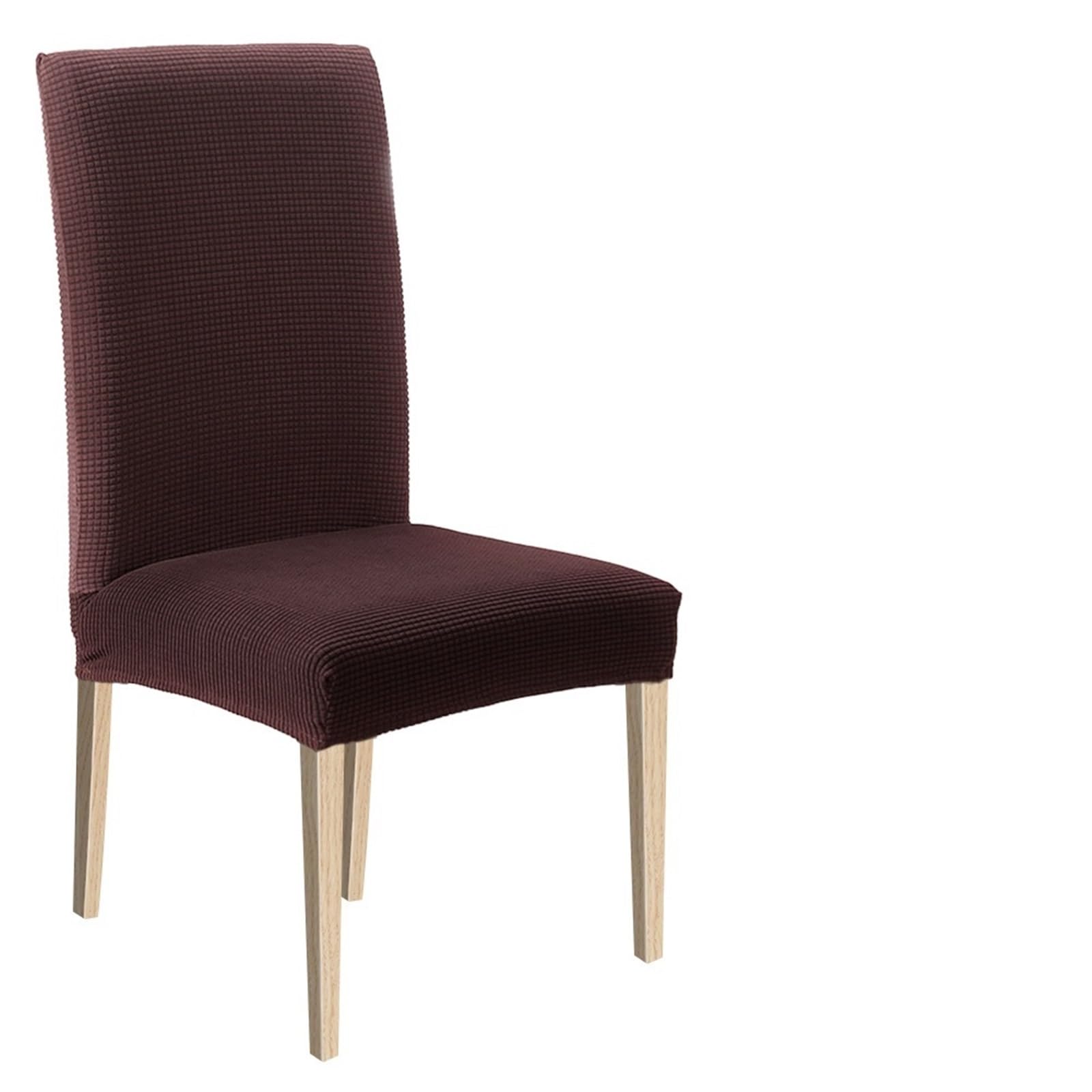 QXBFNDC Chair Covers 1/2/4/6pcs Dining Chair Cover Jacquard Spandex Slipcover Protector Case Stretch for Kitchen Chair Seat Hotel Banquet Elastic(Style 1 coffee,2 pcs)