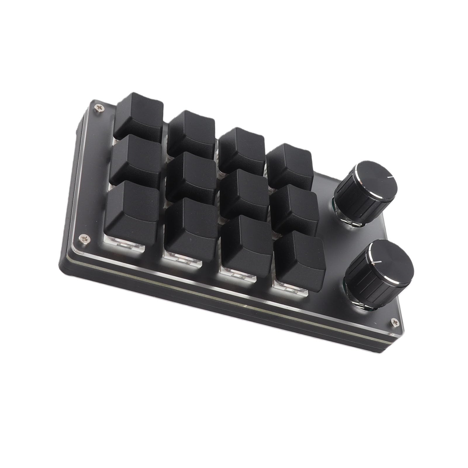 Annadue Tastiera Macro per PC Desktop, 3/4/6/9/12 Tasti USB Office Gaming Manopole per Tastiera Meccanica con Albero Rosso Personalizzato, Tasti di Scelta Rapida Personalizzati per Il (12 Tasti con 2