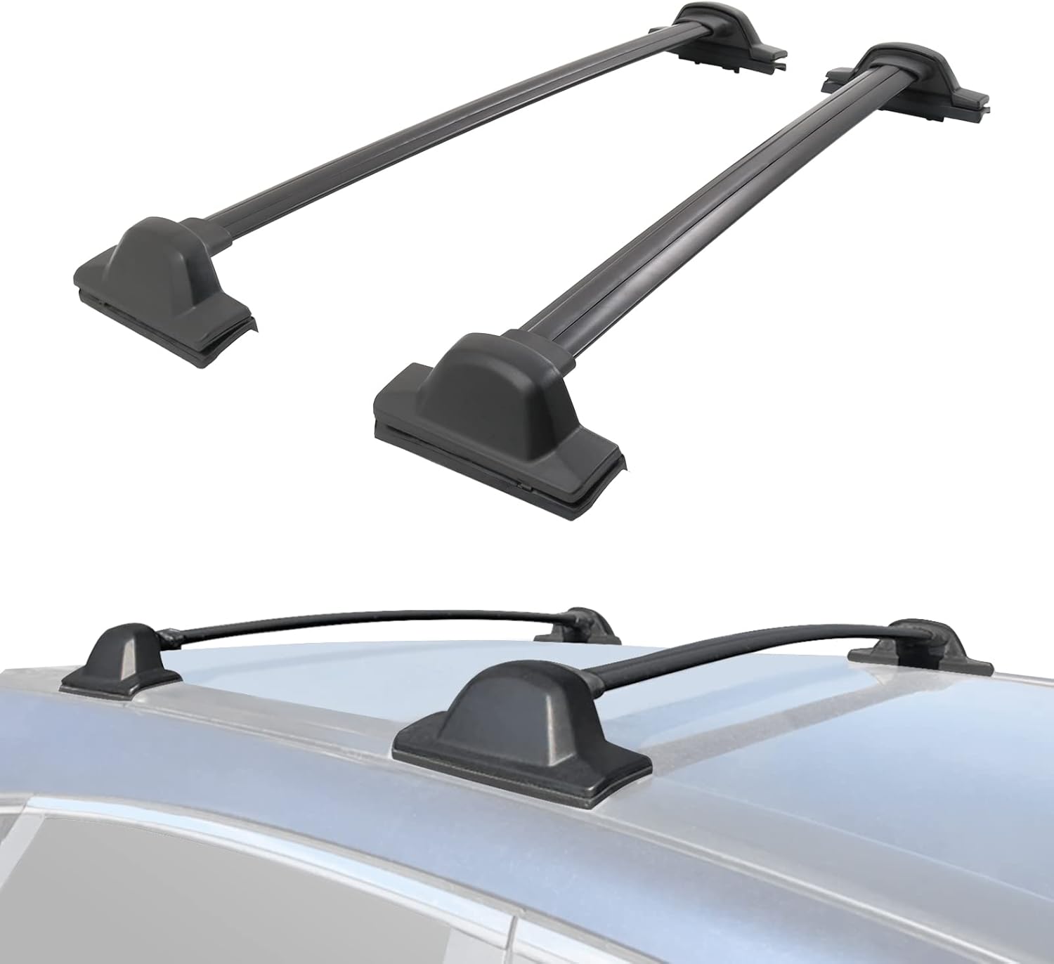 CARMOCAR Roof Rack Cross Bars Compatible for Honda CRV 2007 2008 2009 2010 2011 Rooftop Luggage Rails Aluminum Cargo Carrier Black Cross Bars for 2007-2011 Honda CR-V CRV