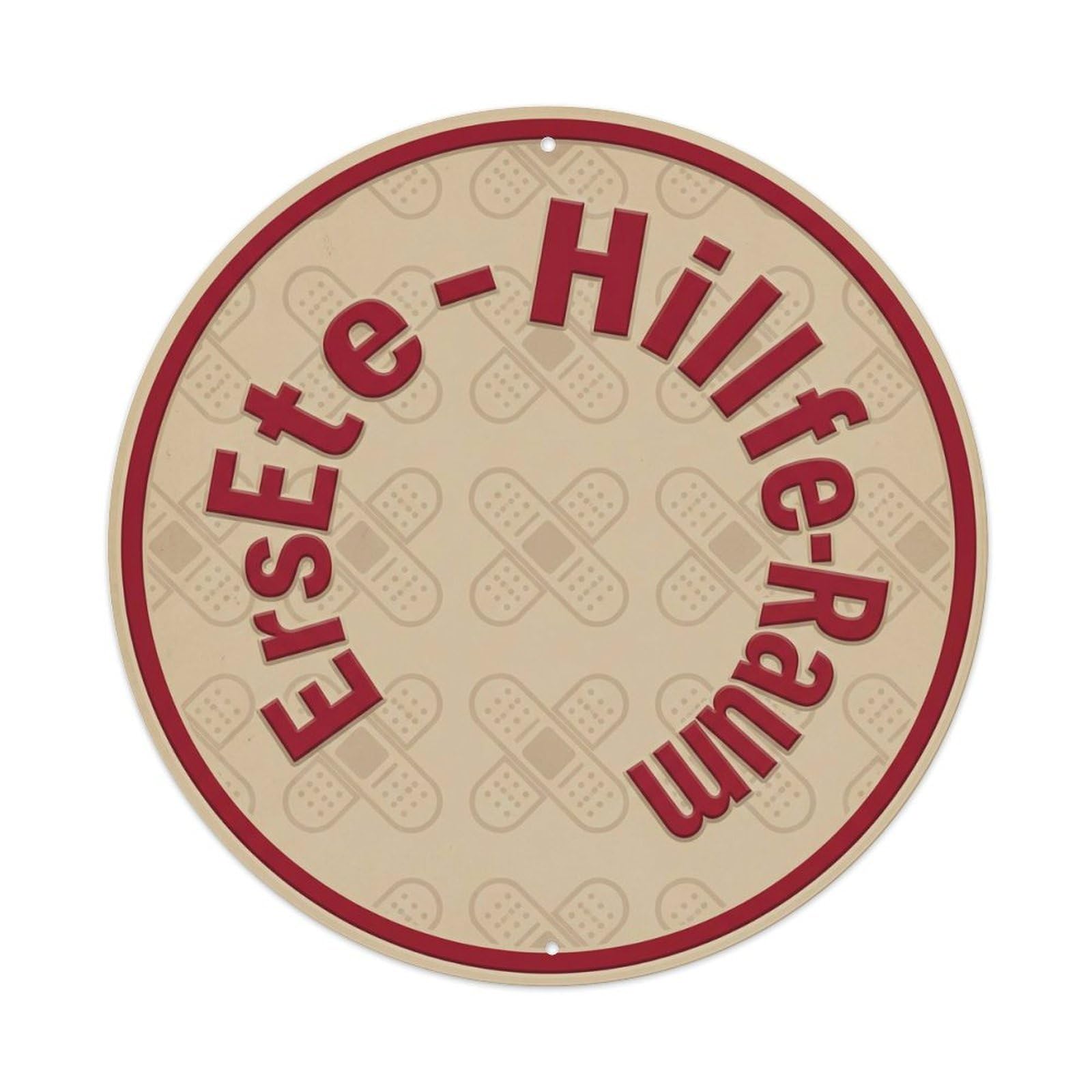 Vintage Erste-Hilfe-Raum Text Bandage Metal Tin Sign