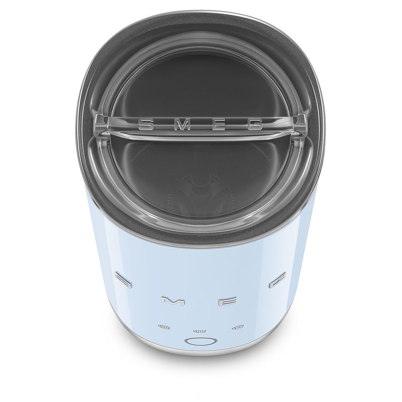 Smeg, Espumador de Leche Eléctrico MFF02PBEU, 3 Funciones Bebida, Batidor Desmontable, Revestimiento Cerámico Antiadhesivo, 500 W, Azul Azur
