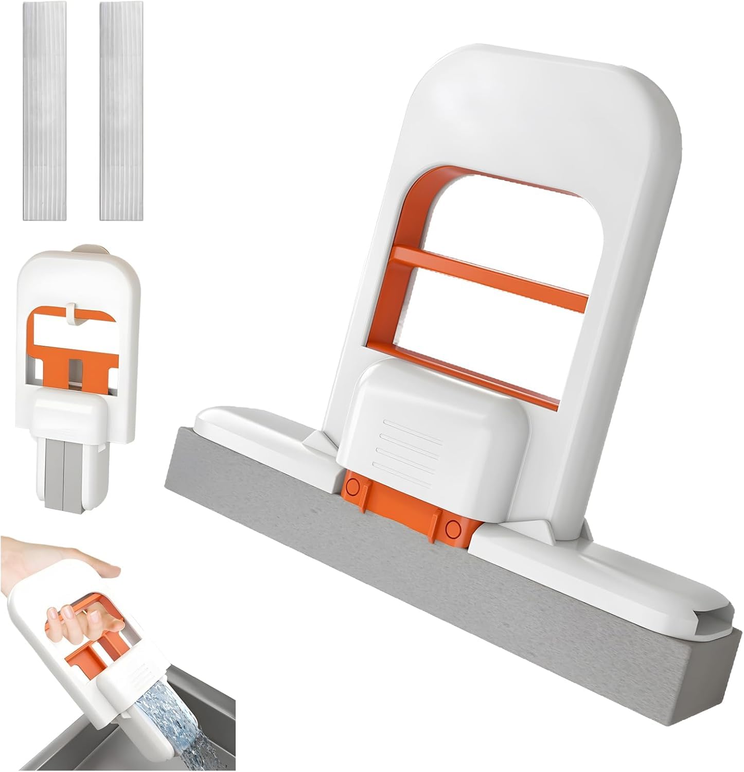 Mini fregona para espacios pequeños, esponja de limpieza portátil para uso húmedo y seco, fregona de algodón compacta para baño, cocina, escritorio, vidrio, sala de estar, coche