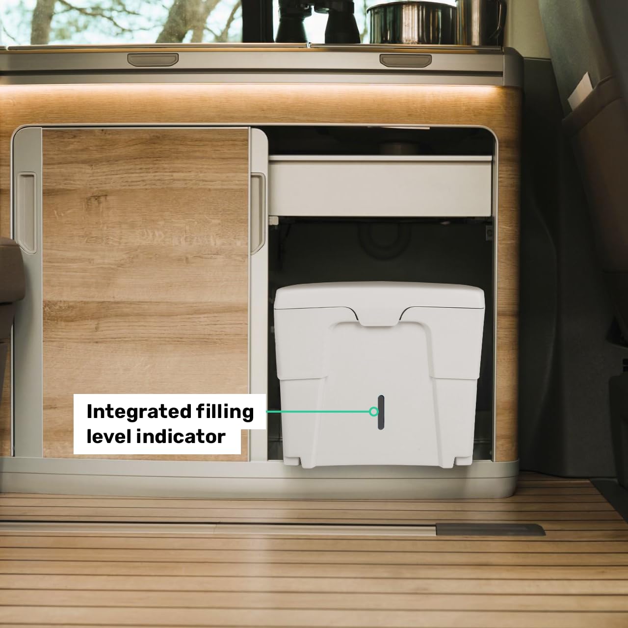 TROBOLO WandaGO Lite – Kompakte Campingtoilette [30x38x34] – Ultraleichte Trockentrenntoilette für unterwegs – Ohne Gerüche, Wasser & Chemie – Mobile Reisetoilette für Auto, Van, Camping & Boot