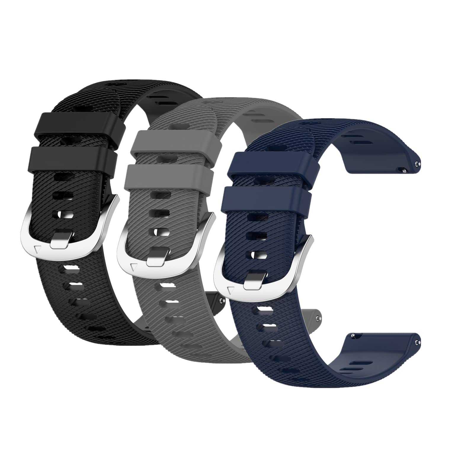 Huwokxix 22mm Watch Strap Compatible with Garmin forerunner 255,Adjustable Silicone Sports Wristband Replacement Band for Garmin forerunner 255 Smart Watch