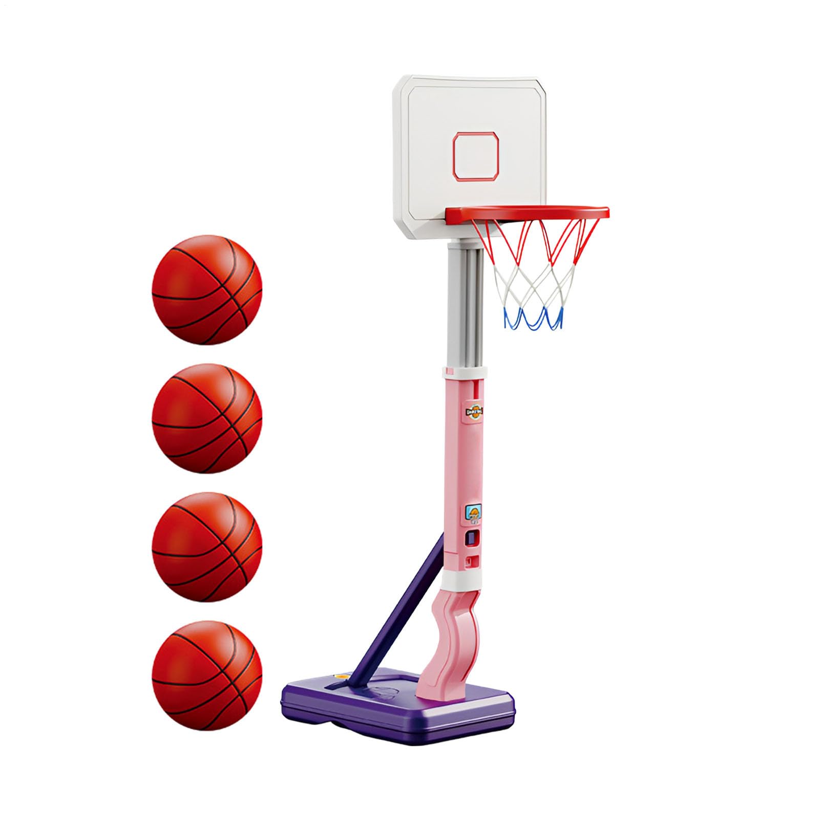 Aro De Baloncesto Para Niños: Juguete Deportivo Al Aire Resistente Y Ajustable, Base Antifugas, Fácil Montaje, Material Duradero De Alta Calidad | Divertido Juego De Actividad Física Para Verste