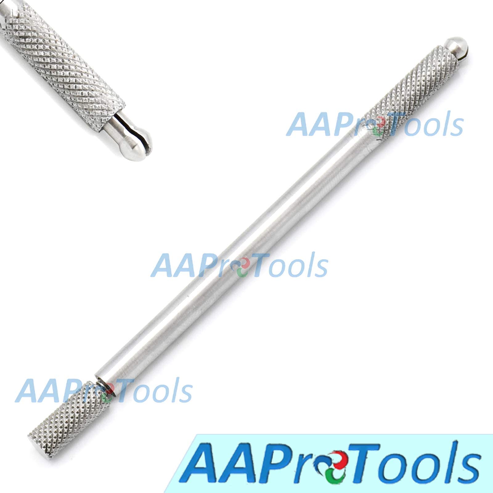 AAProTools Micro Blades Round Knurled Chuck Scalpel Handles Stainless Steel 13 cm Long