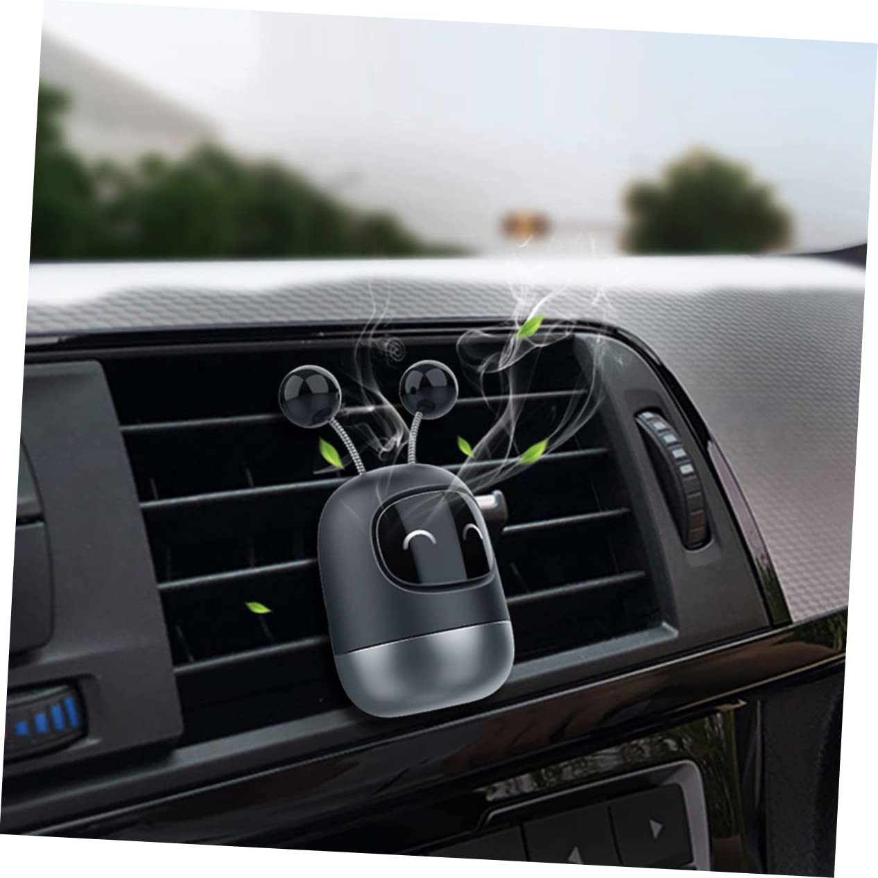 SOLUSTRE 3pezzi Diffusore Aromatico Clip Forma Di Robot Per Auto Decorazione e Profumo Per Ventilazione Fresco e Atmosfera Incantevole Facile Da Installare Con Ricariche Aromatiche
