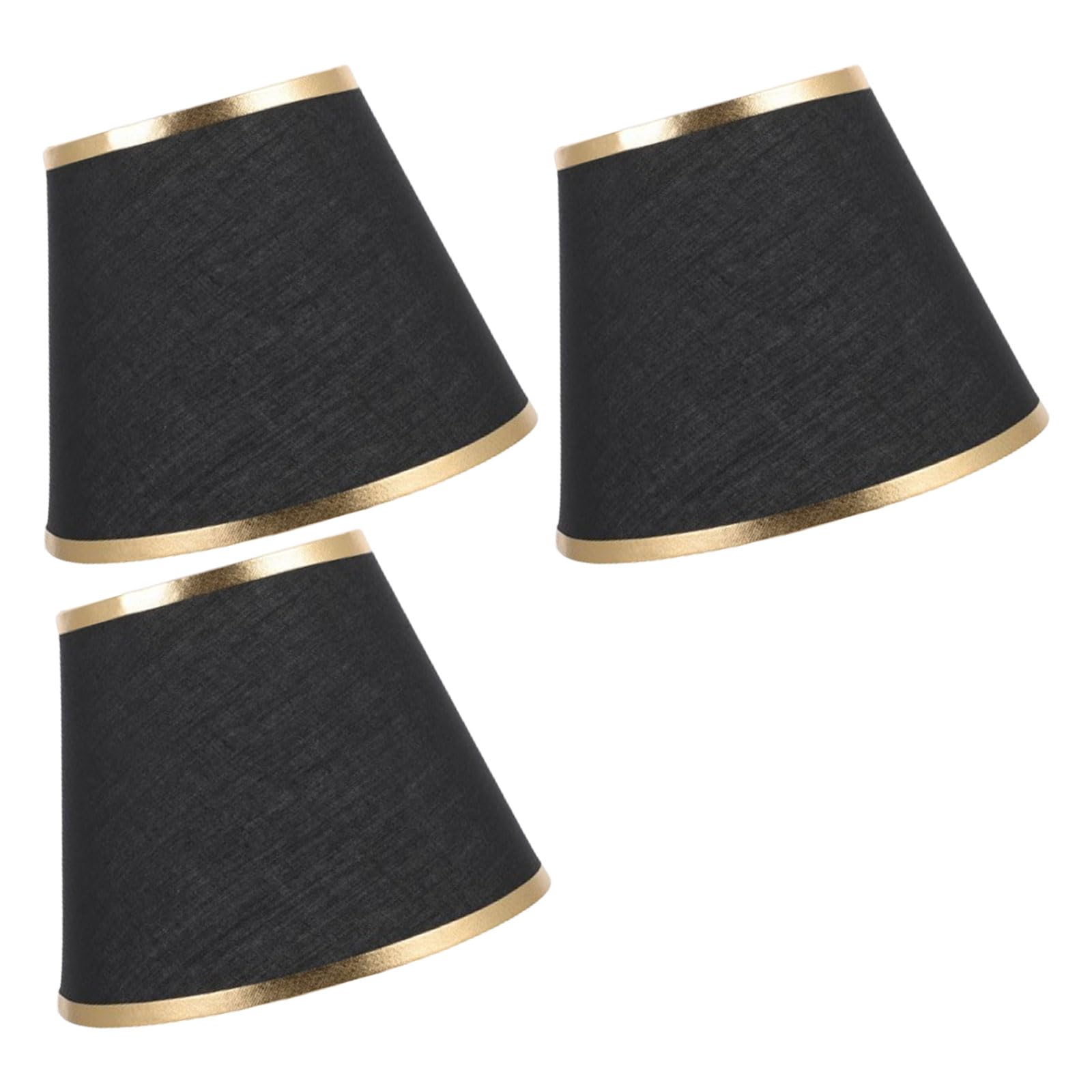 of 3 Bells Lamp Shades Clip on Lamp Covers Lighting Accessories Fabric Texture for Chandelier and Sconce Lighting Lampshade