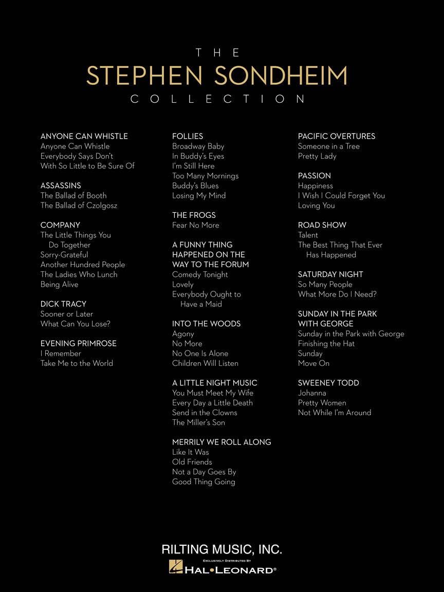 The Stephen Sondheim Collection: Songbook für Klavier, Gesang, Gitarre (Hal Leonard): 52 Songs from 17 Shows and Films. Songbook Klavier, Gesang, Gitarre