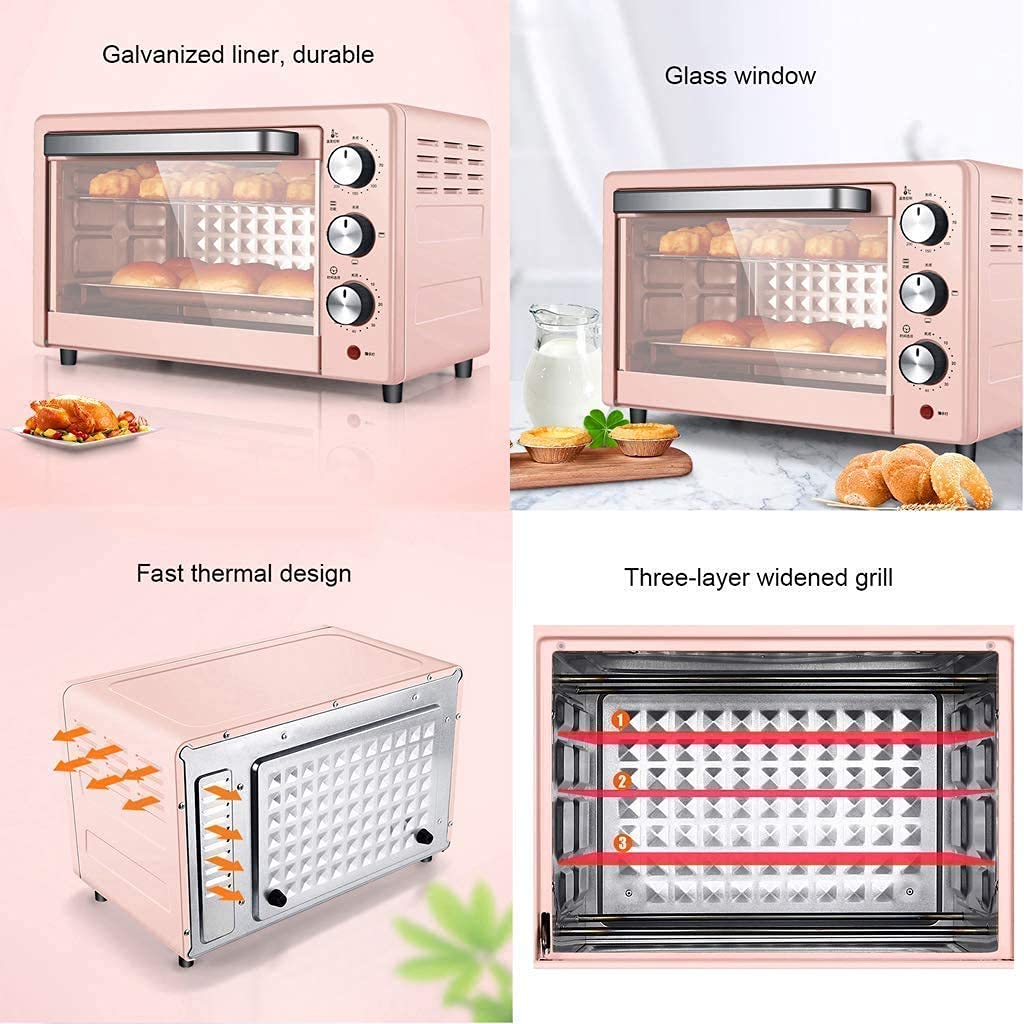 22L Mini piekarnik, regulowana temperatura domowego pieczenia wielofunkcyjny w pełni automatyczny piekarnik elektryczny (niebieski)