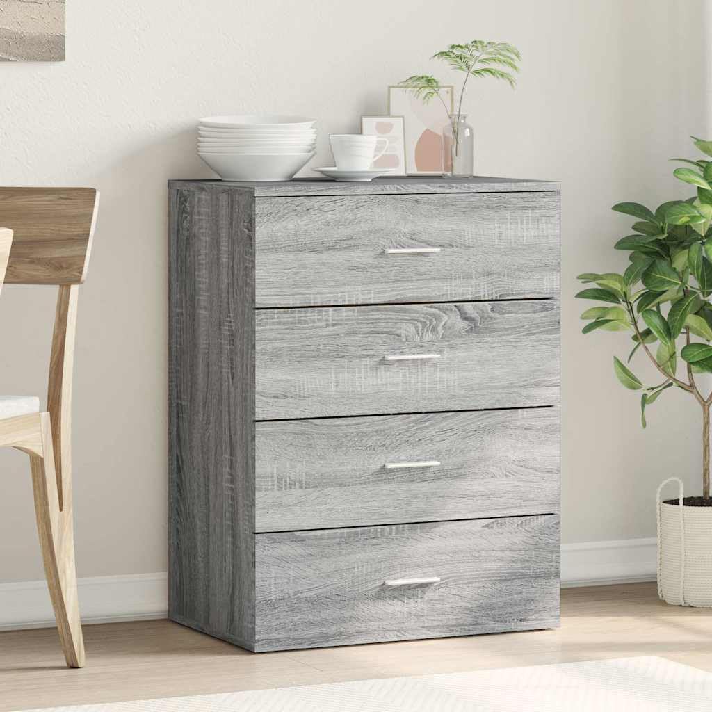 Credenza grigio Sonoma, 60 x 39 x 80 cm, in legno