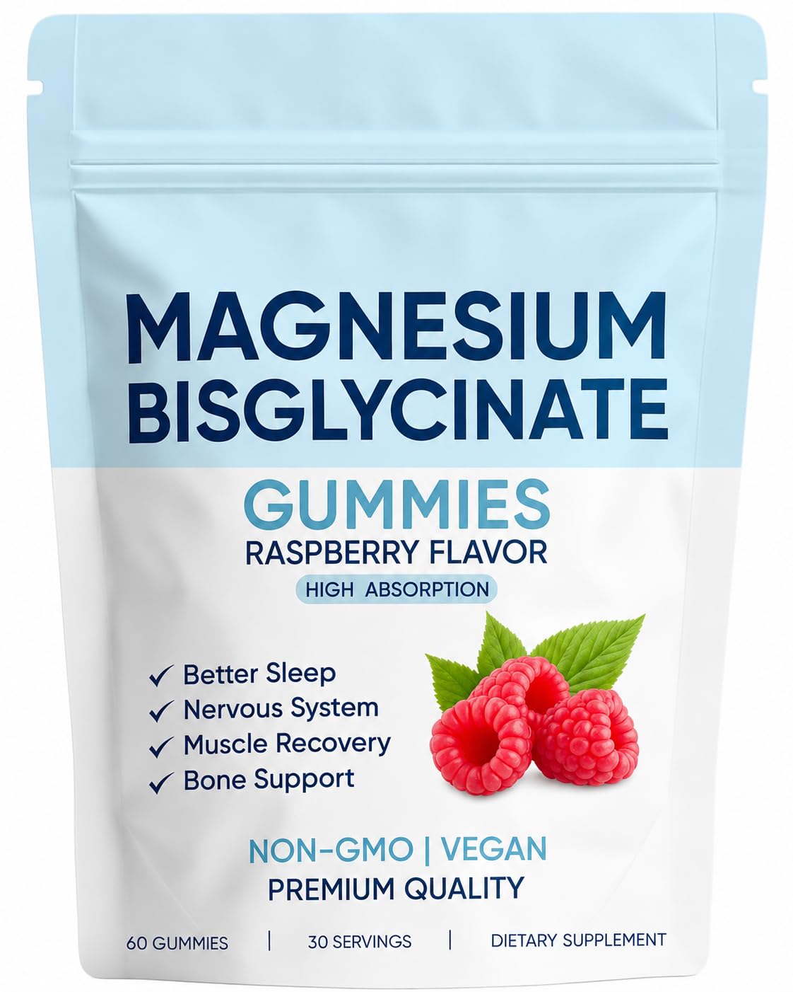 SP Nutrition Magnesium Bisglycinate Gummies 400mg, Vegan Glycinate Gummies | High Absorption Chelate with Sea Salt & Raspberry, Sugar Free, Supports Sleep, Nerve & Muscle Relaxation, 60 Gummies
