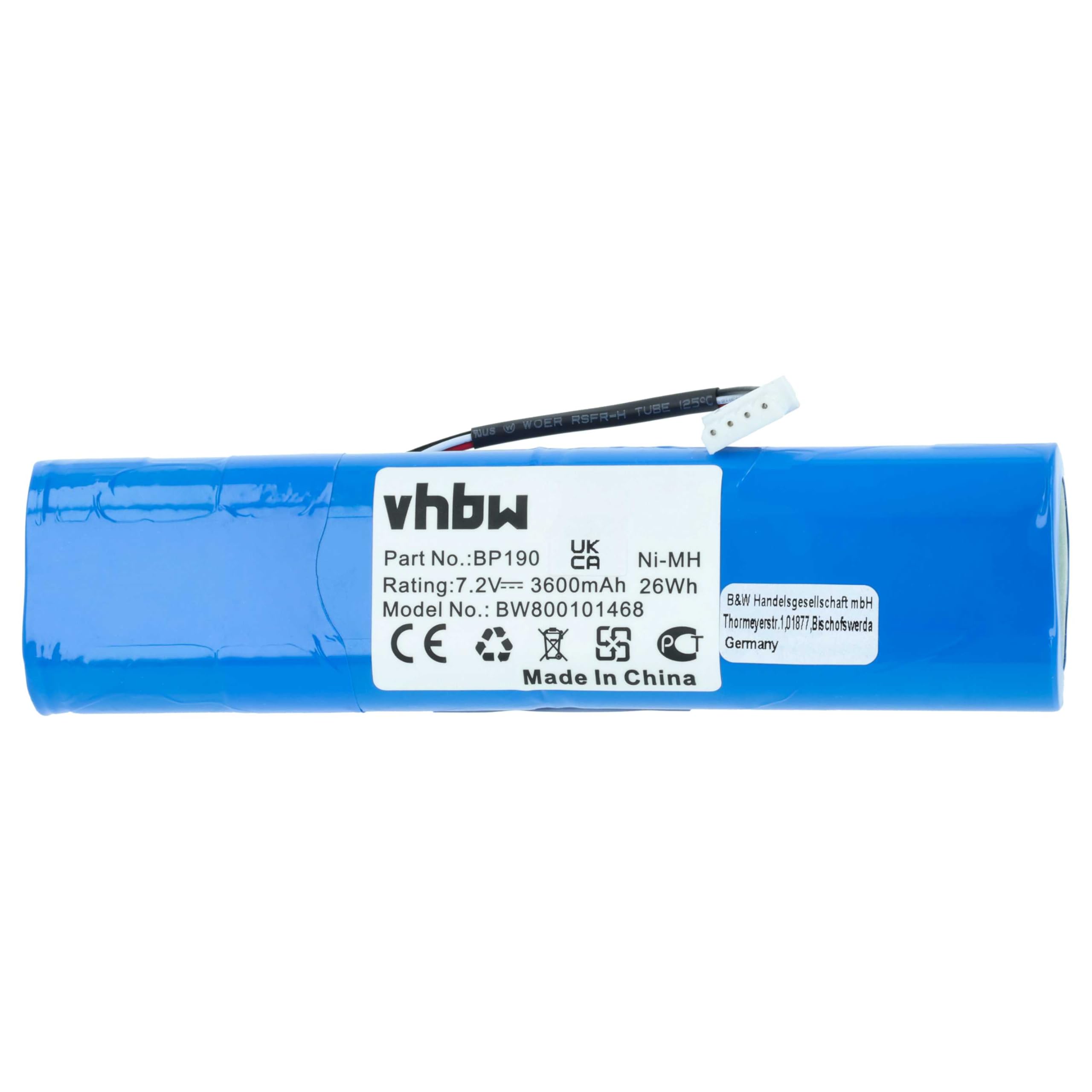 vhbw Batería Recargable Compatible con Rohde & Schwarz FSH18, FSH3, FSH323, FSH3TV, FSH6 osciloscopio, medidor (3600 mAh, 7,2 V, NiMH)