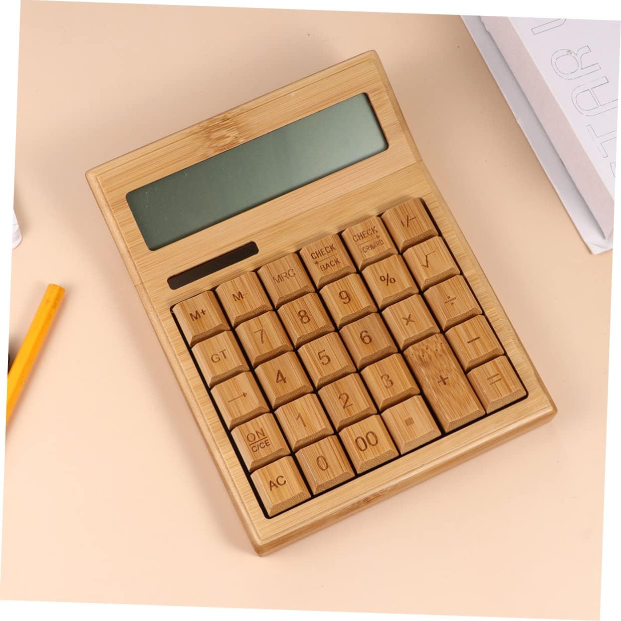 Retro Key Portable Solar Calculator for Office Use Tool with Obtuse Angle and Checking Number Pattern Compact and Lightweight for Travel and Daily Activities