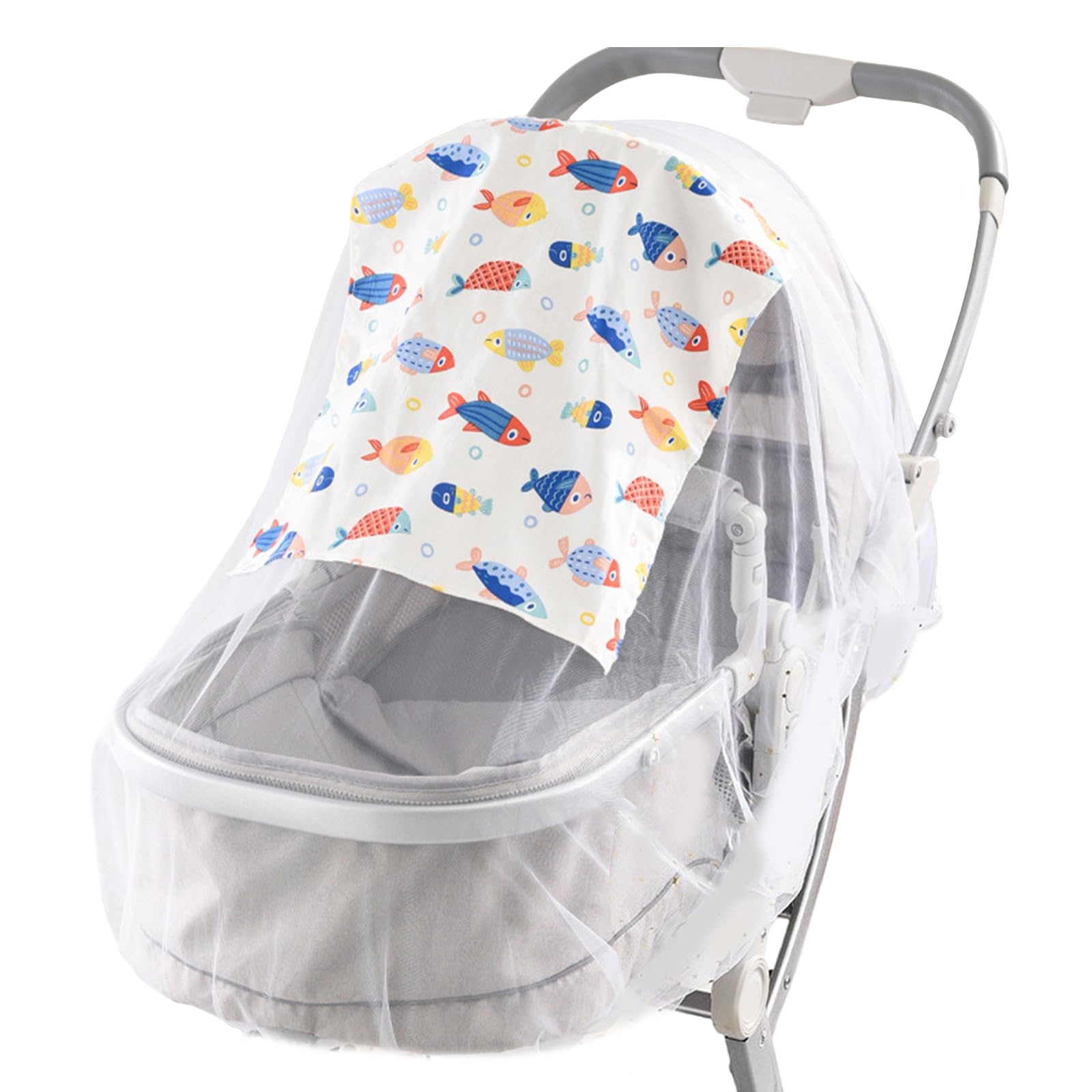 Elastic Fly Guard for Baby Carriages and Playards Lightweight Design Fly Net with Enhancing Breathable
