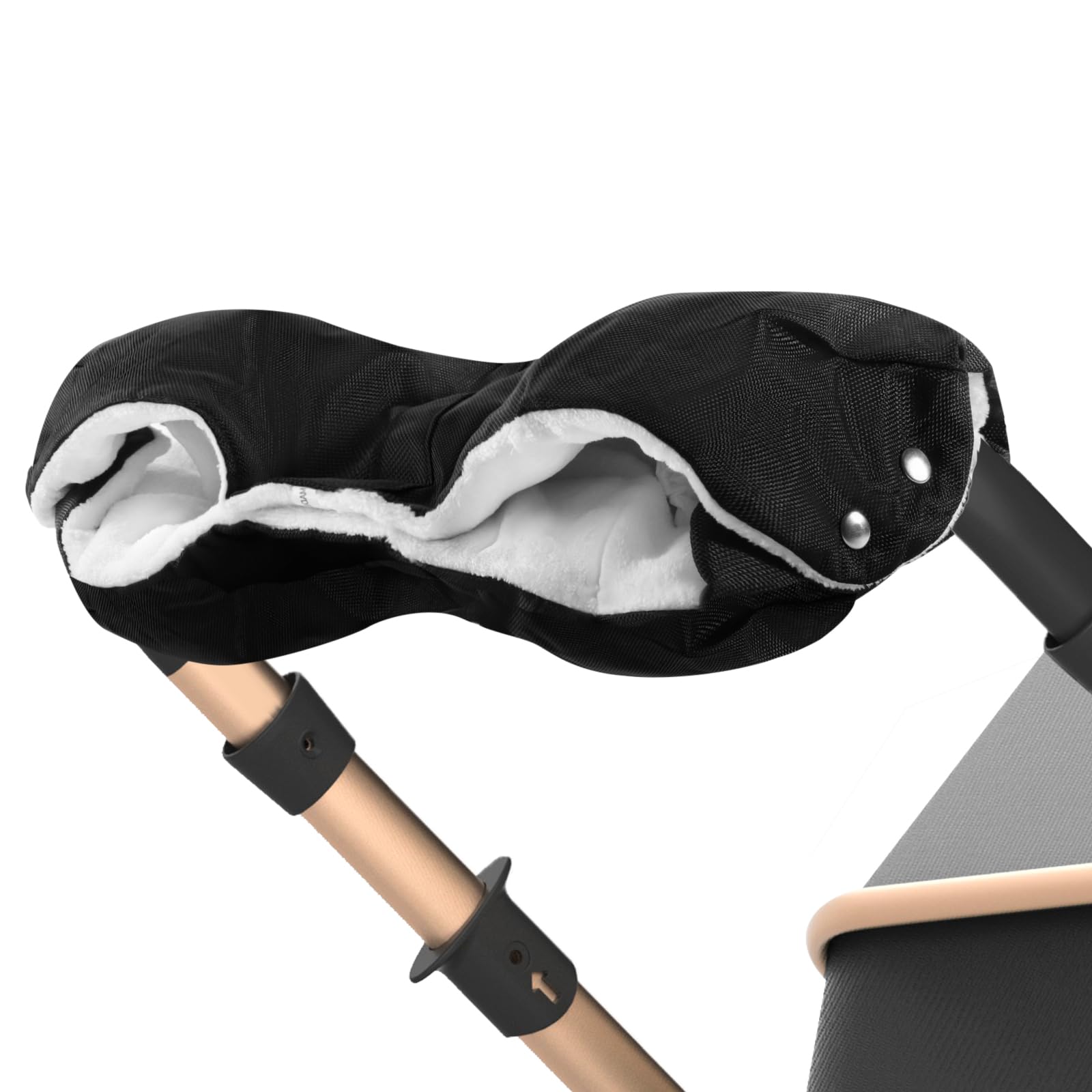 CNMTCCO Calentador de manos para cochecito de bebé, resistente al viento, calentador de manos con forro polar cálido, guantes para cochecito de bebé a prueba de viento en tamaño universal, calentador