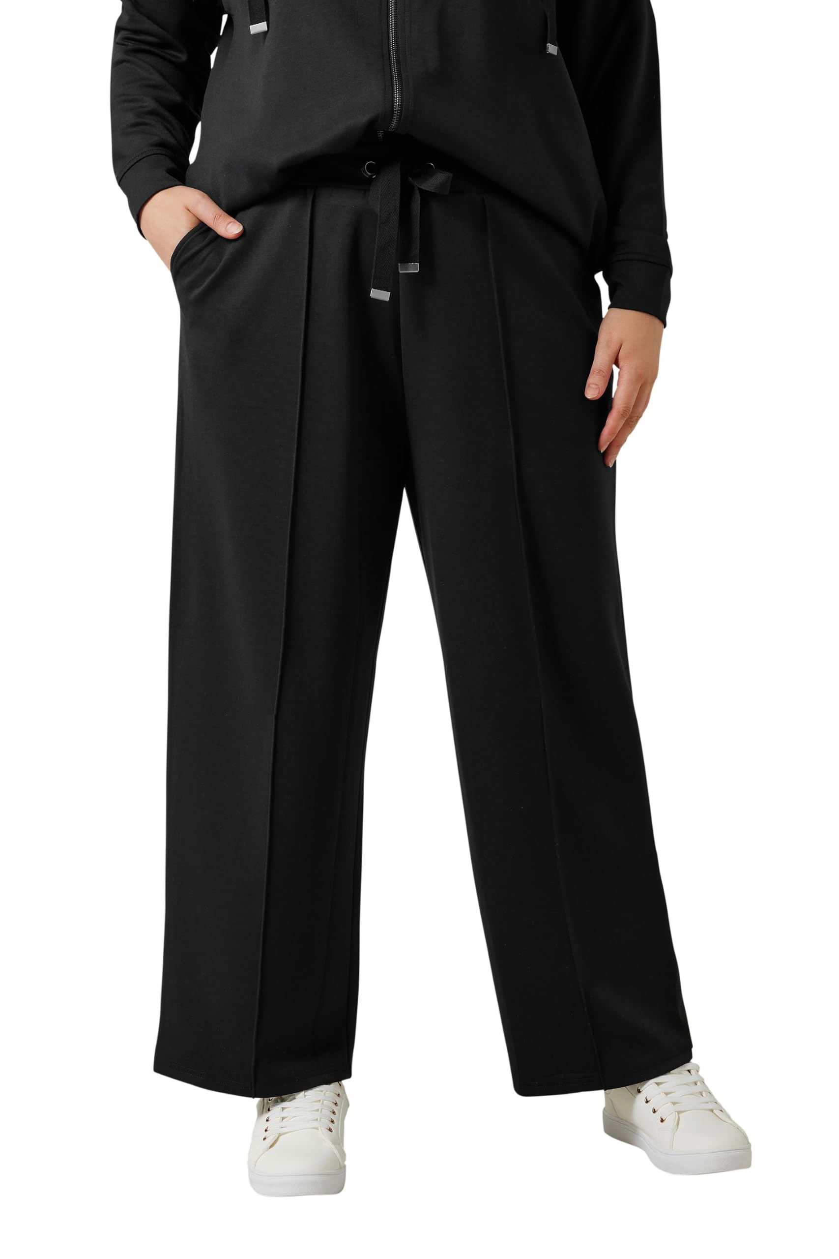 Evans Wide Leg Joggers Black - Women's Size 18 - Comfortable Jersey Fabric - Elasticated Drawstring Waist