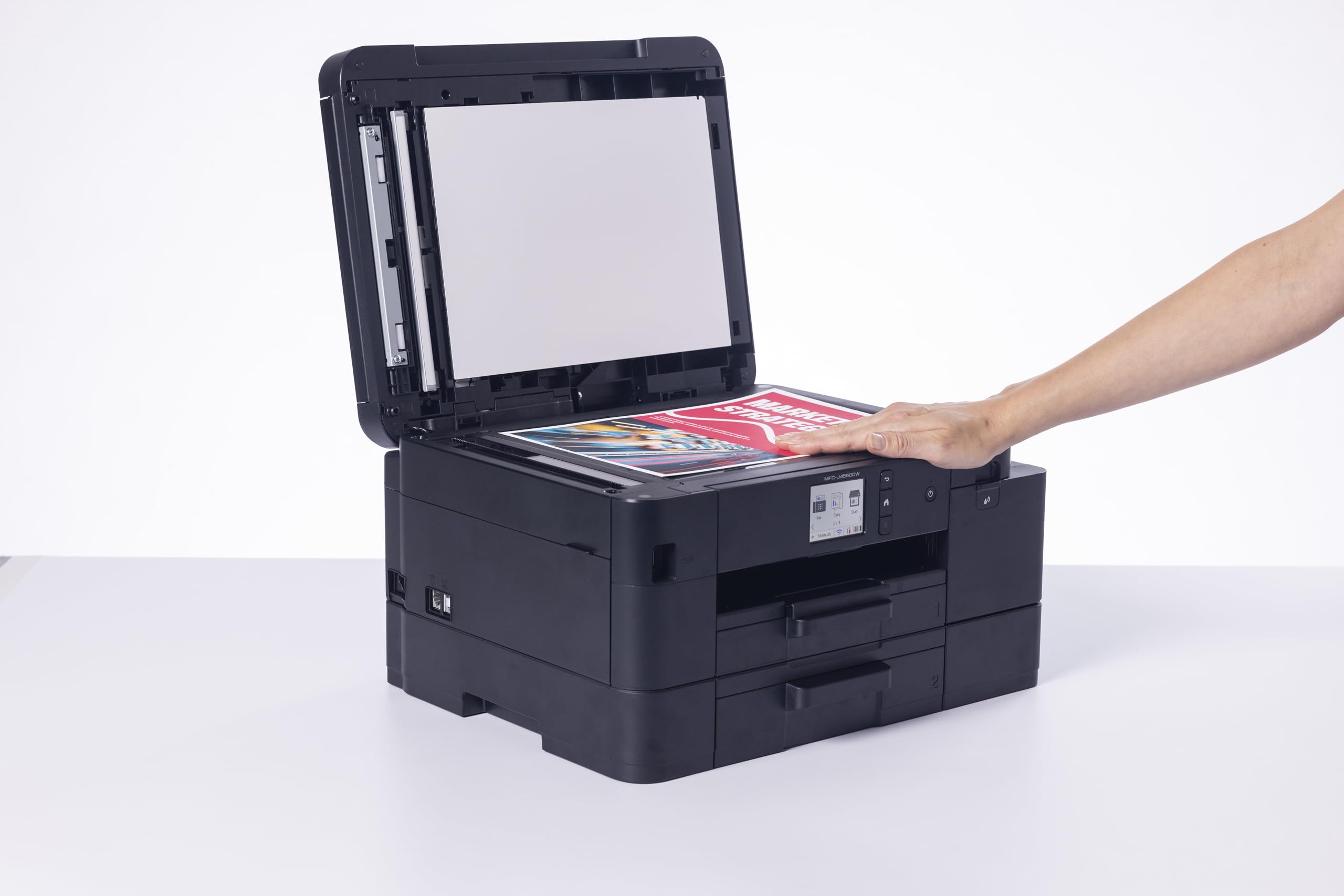 Brother MFCJ4550DW | Multifunzione inkjet a colori | 20 ipm| Stampa Fronte/Retro | Display da 6,8 cm | Cassetti per tot 400 fogli e ADF da 20 | WiFi e USB| Print e Scan da mobile| Inbox da 350 pag