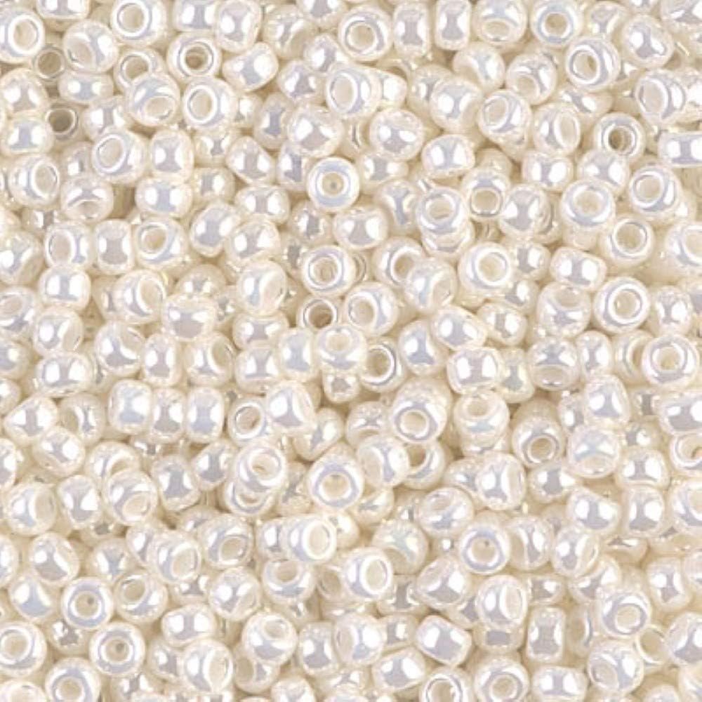 YUCKEY　ビセラ6袋 Amazon.com: Miyuki Round Seed Beads, 6/0, Ivory Pearl Ceylon, 20g