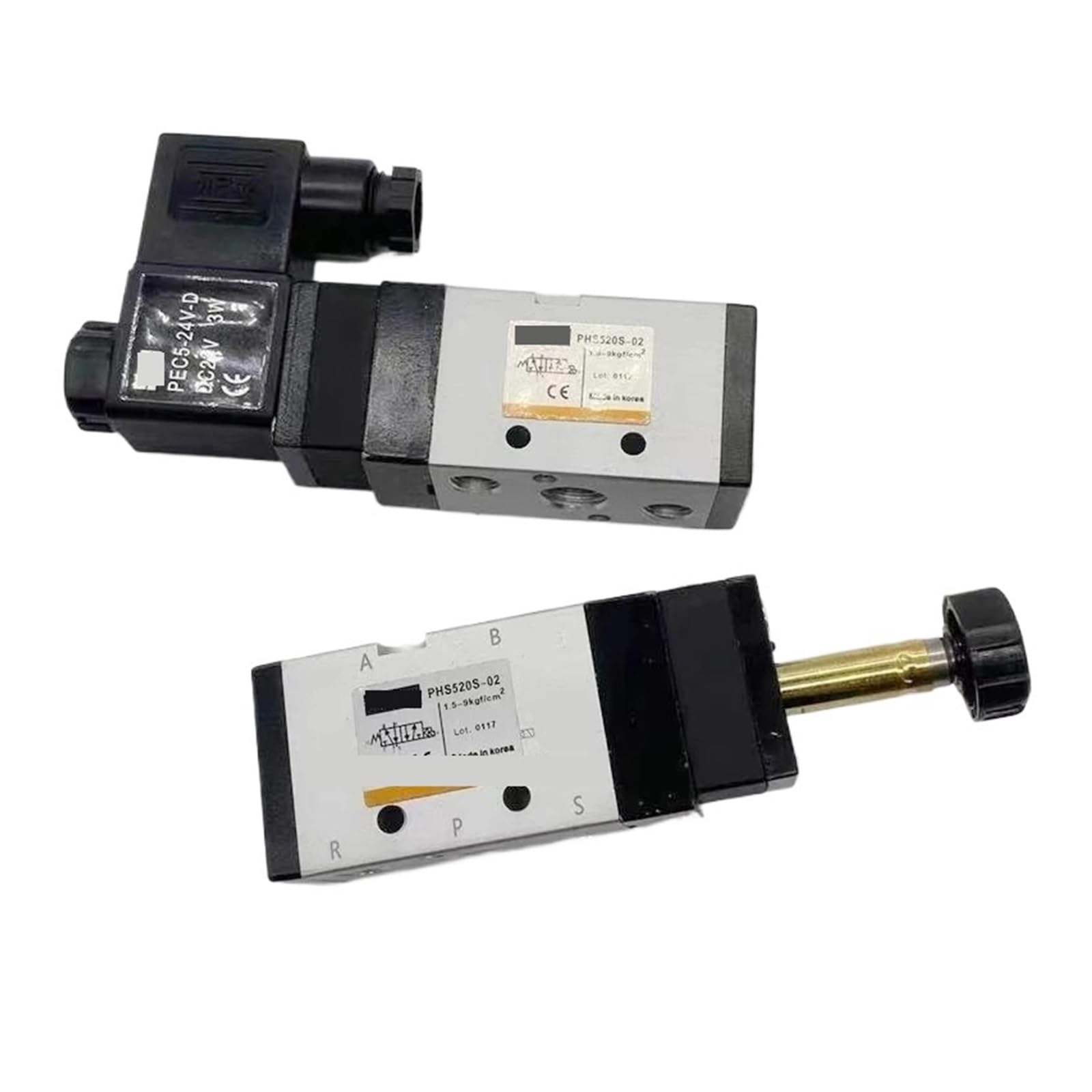 NACODLUL 1pcs PHS520S-02-24V-D PHS520S-02-220V-D PHS520S-02-110V-D Solenoid Valve(PHS520S-02-24V-D)