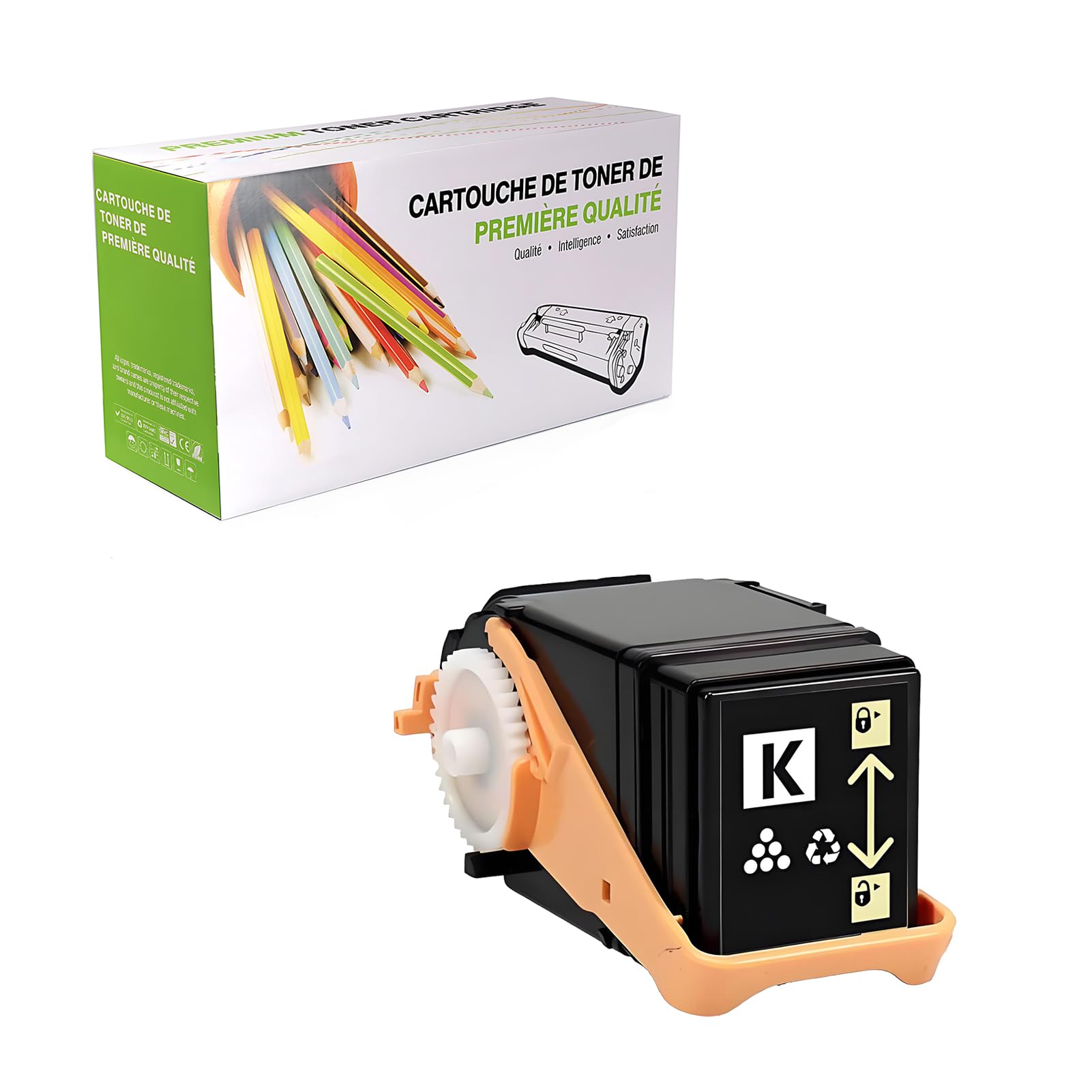 Kompatybilny zamiennik kasety z tonerem dla Epson LP-S7100 LPC3T18K LPC3T18C LPC3T18M LPC3T18Y do użytku z Epson LP-S7100 LP-S7100R LP-S7100Z LP-S8100 LP-S8100PS drukarką,Black