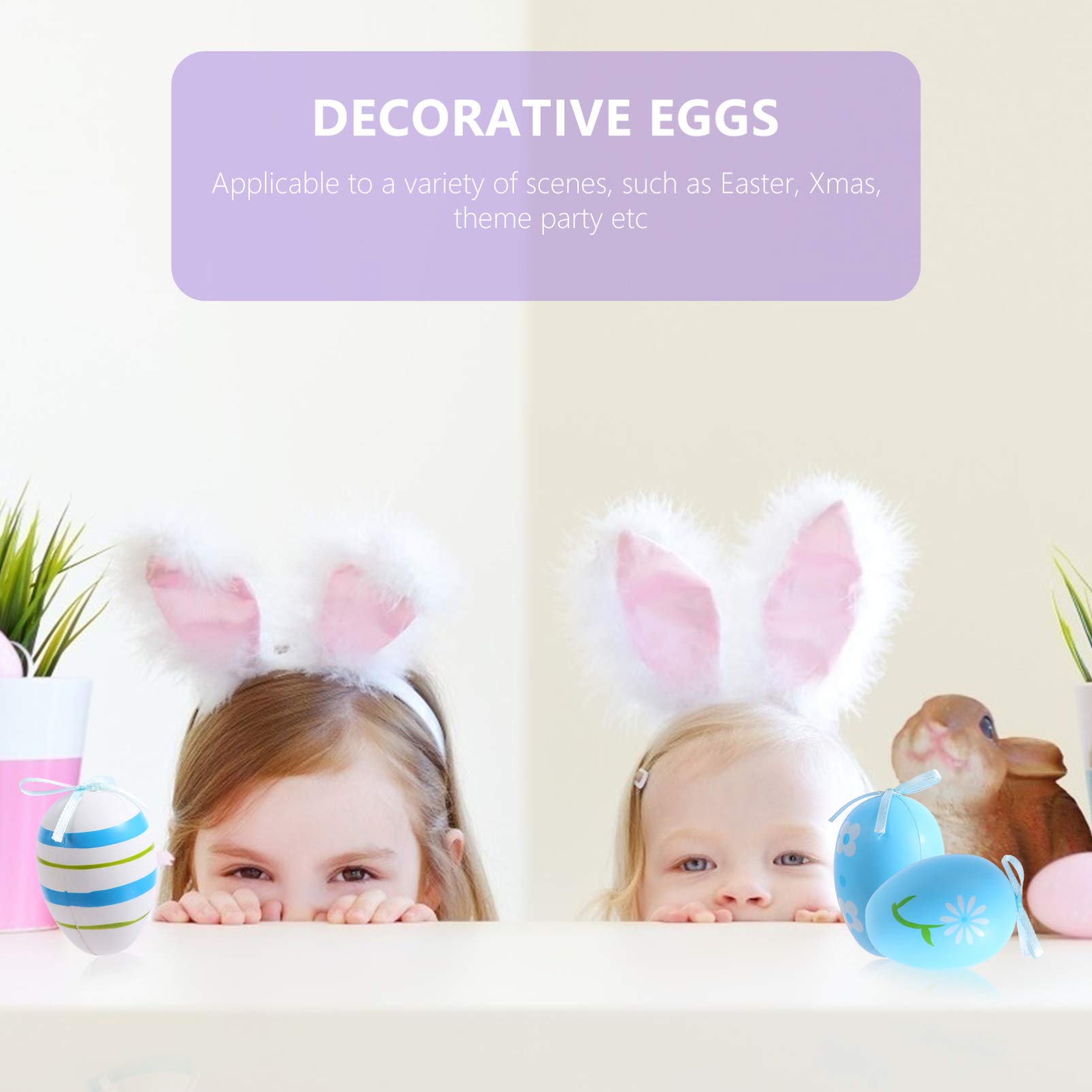 Cabilock 3 Sätze Ostereier Adventsgeschichten Easter Teigroller Ostern Ziernieten Zu Ostern Drachenei Eier Malen Osterdekoration Ei Party-Eier Plastik Stück * 3