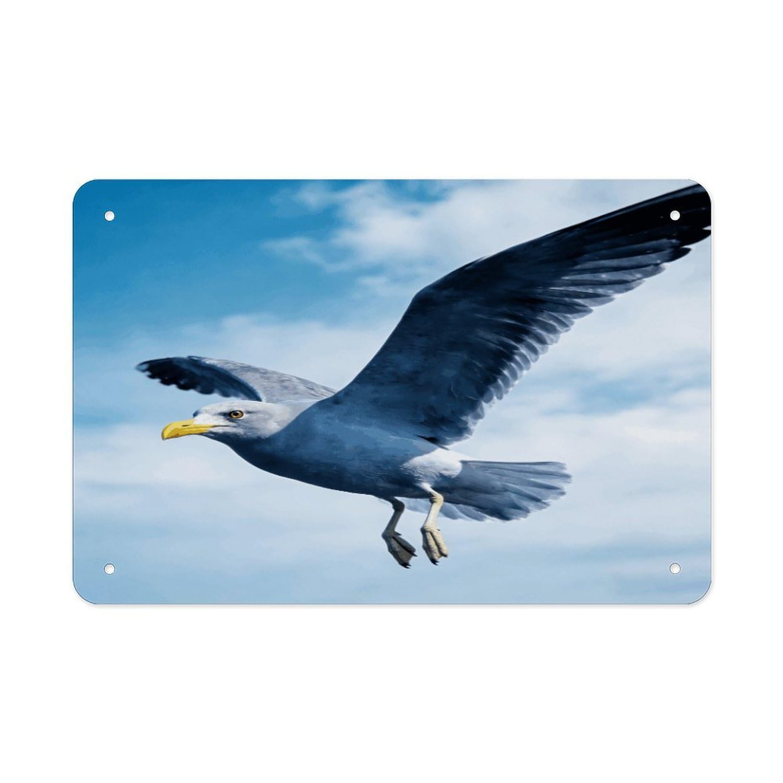 Fodpand Style Seagull Wall Art Metal Tin Signs Bar Metal Tin Sign Wall Decor For Home Living Room Bedroom Toilet Hotel Halloween Decor Gifts 7.9X 11.8 Inch
