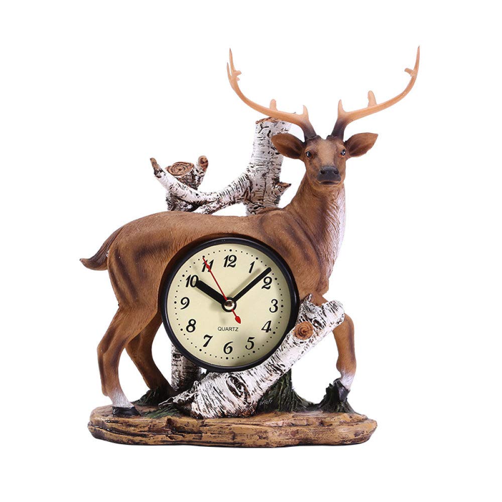 Petite statue faon horloge chiffres cadeau pour famille et couples