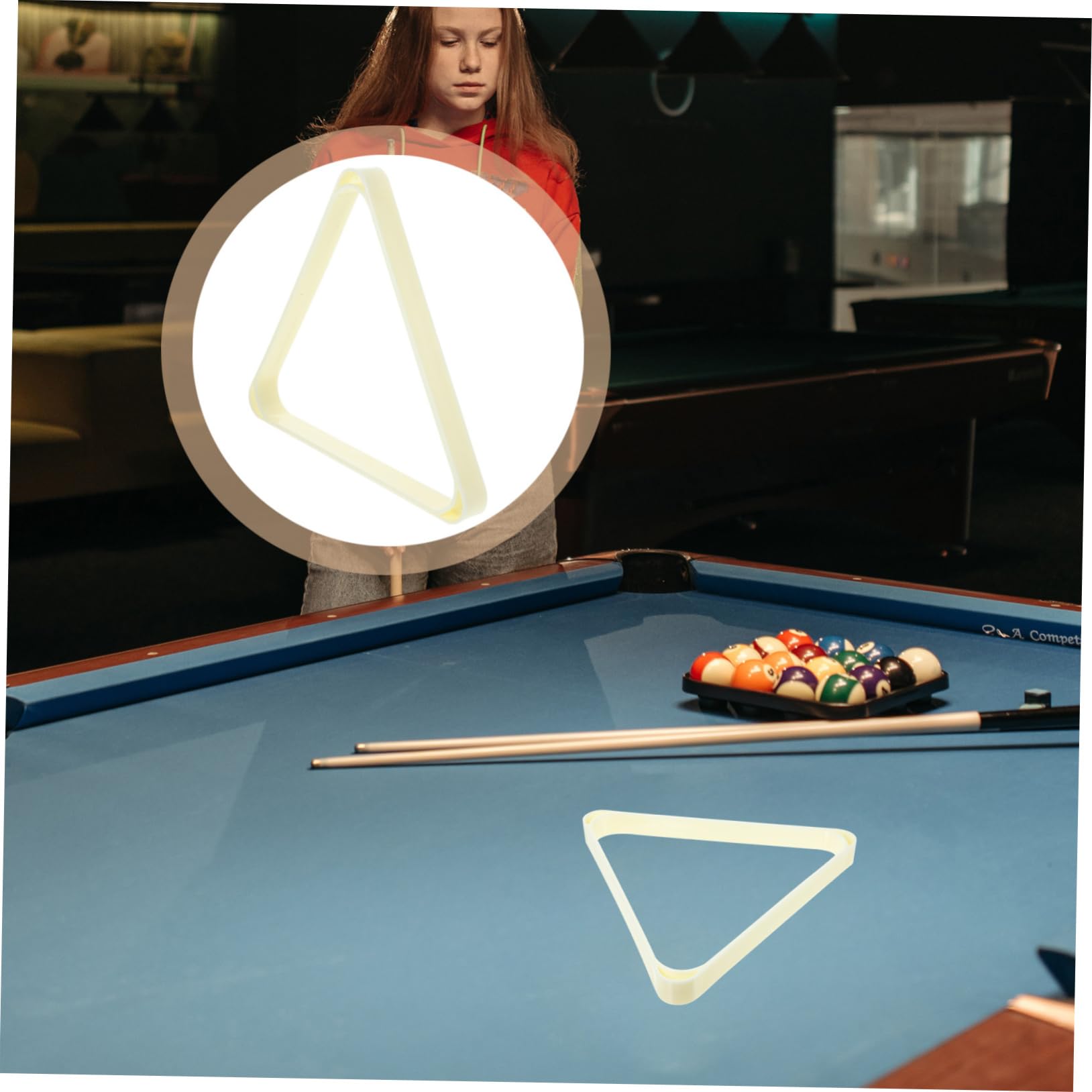 balacoo 2pcs Pool Balls Triangle Rack Billiards Triangle Rack for Billiard Balls and Frame