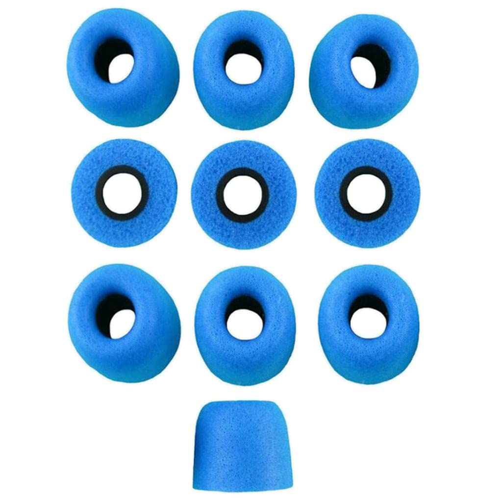 10 Pieces Noise Reduction Memory ABS Craft Earbud Tips 4.9mm Medium Blue-picture-17
