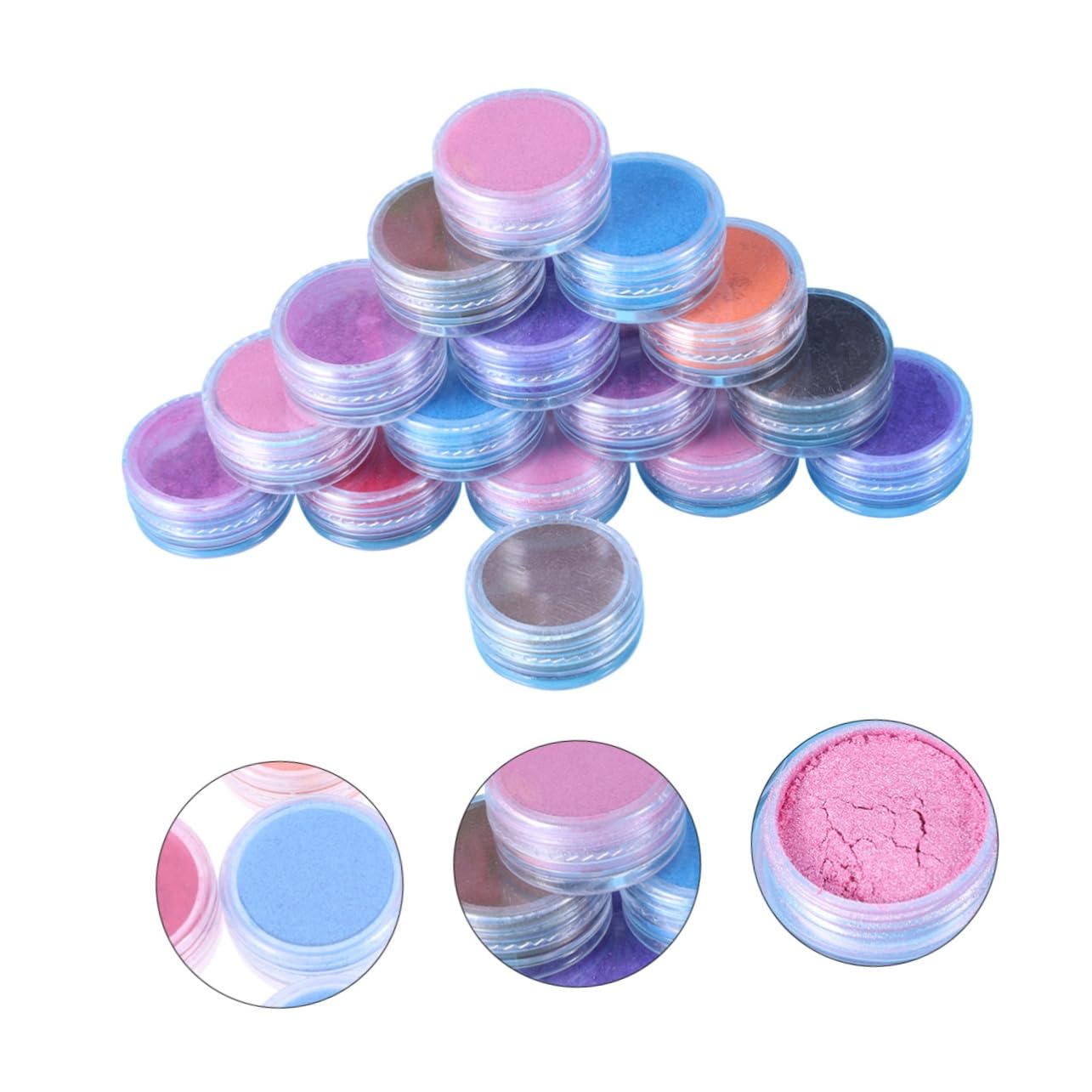 Lurrose 48pezzi Glitter Pigmenti Per Trucco Cosmetica Per Unghie Ombretto Gloss Labbra Artigianato e Decorazioni Casuali