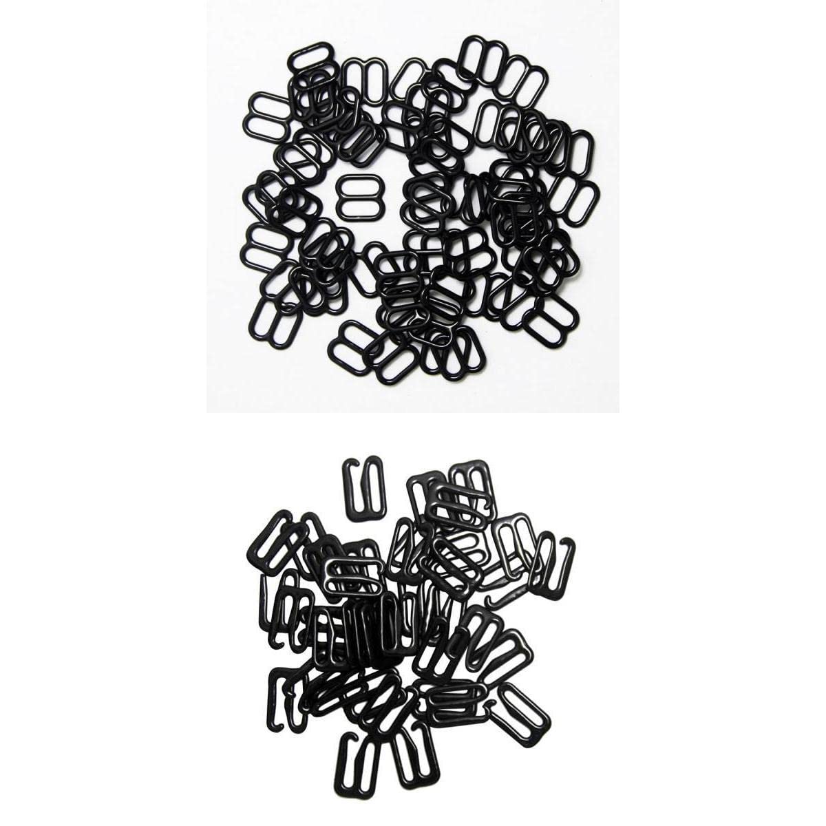 TRENDIVIBE 200x Metal Bra Lingerie Straps Sewing Clip Hook Slider and Bra Clasps 8mm-image-41