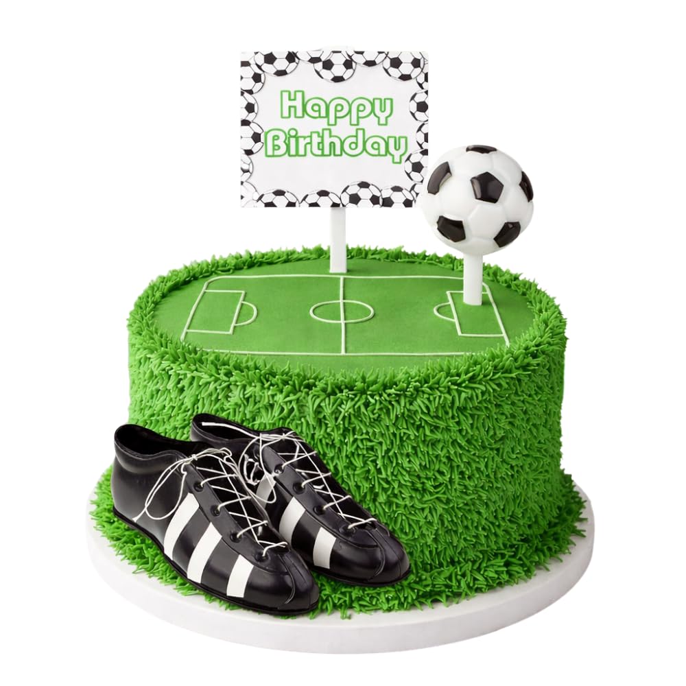 Photo 1 of Soccer Foot Ball Birthday Party Cake Decoration Topper Mini Soccers Shoes Cleats football Pick and Banner