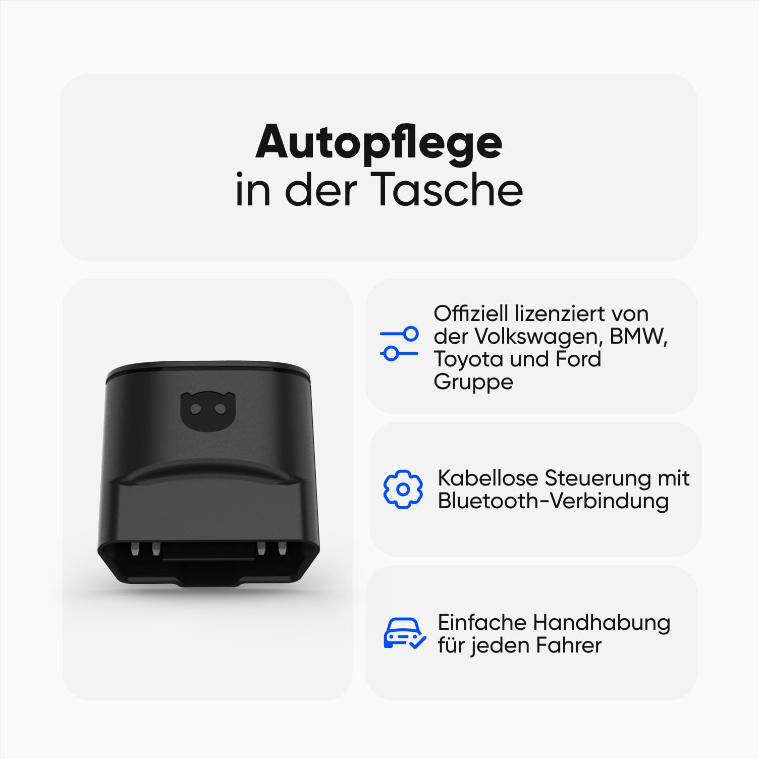 OBDeleven 3 OBD2-Diagnose-Scan-Werkzeug der nächsten Generation zum Fehlerauslesen mit Bluetooth. Für Android und iOS iPhone, Kabelgebunden (OBDeleven 3)