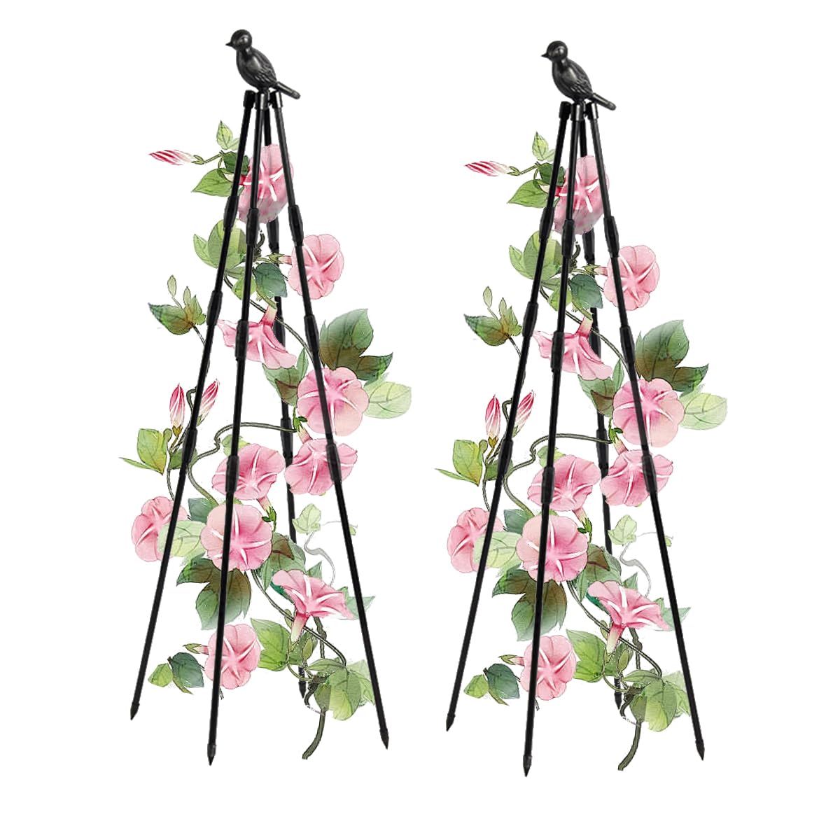 Trellis for Climbing Plants Outdoor, 63" Tall Plant Trellis, Plant Support Climbing Vines Flowers Stands,Plant Cages & Supports for Vines, Vegetable, Flowers, Potted Plants Outdoor Indoor,2Pack