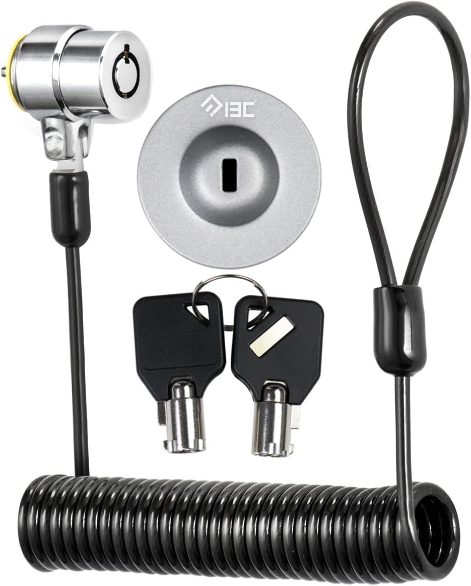 I3C Câble Antivol PC Portable Câble de Sécurité à Clé Serrure de Sécurité Antivol Telephone Portable pour Ordinateur Portable Sm