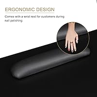 Vista 8 de Goujxcy Mesa rodante de manicura, estación de escritorio de uñas, estación de manicura para salón de belleza, equipo de arte de uñas con 4 cajones